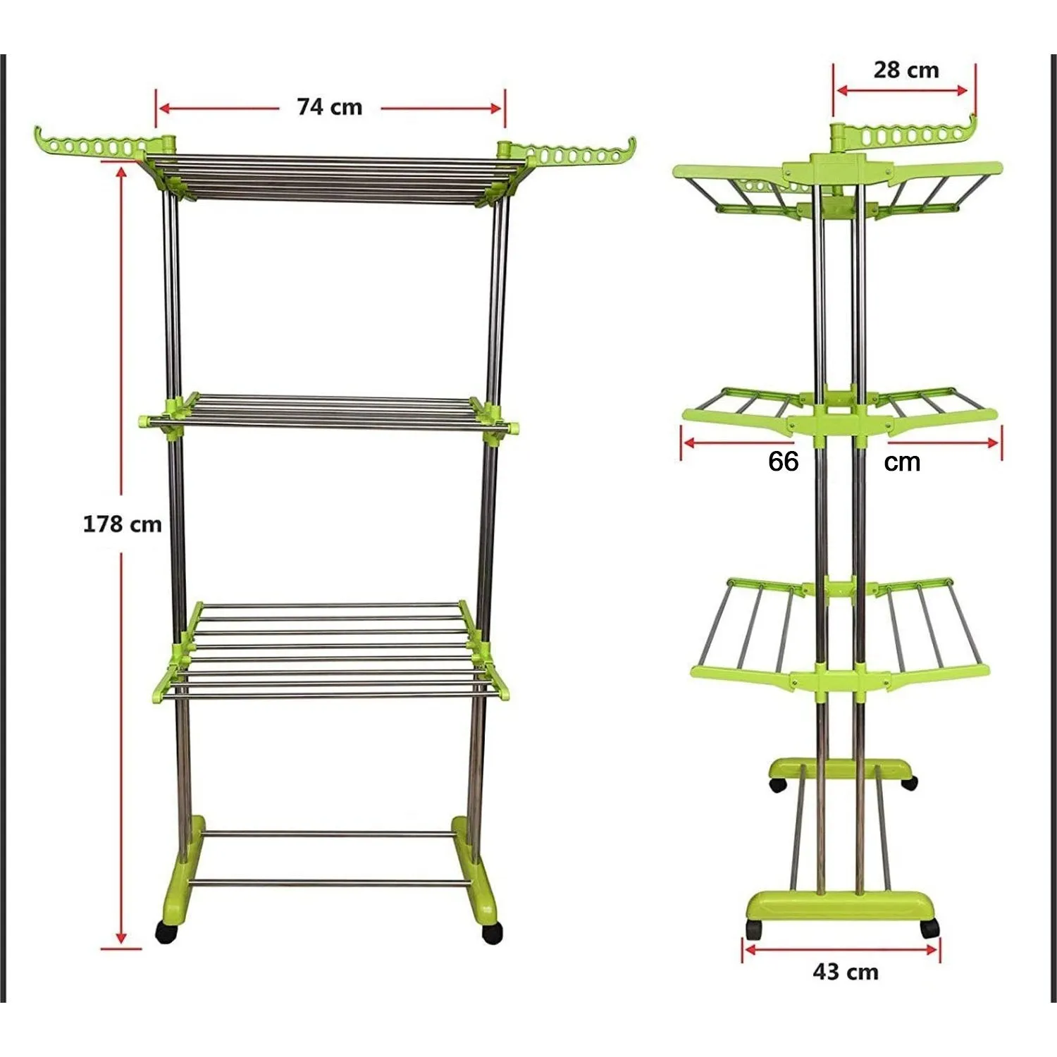 4685 Stackable 3 Layer Folding Clothes Rack