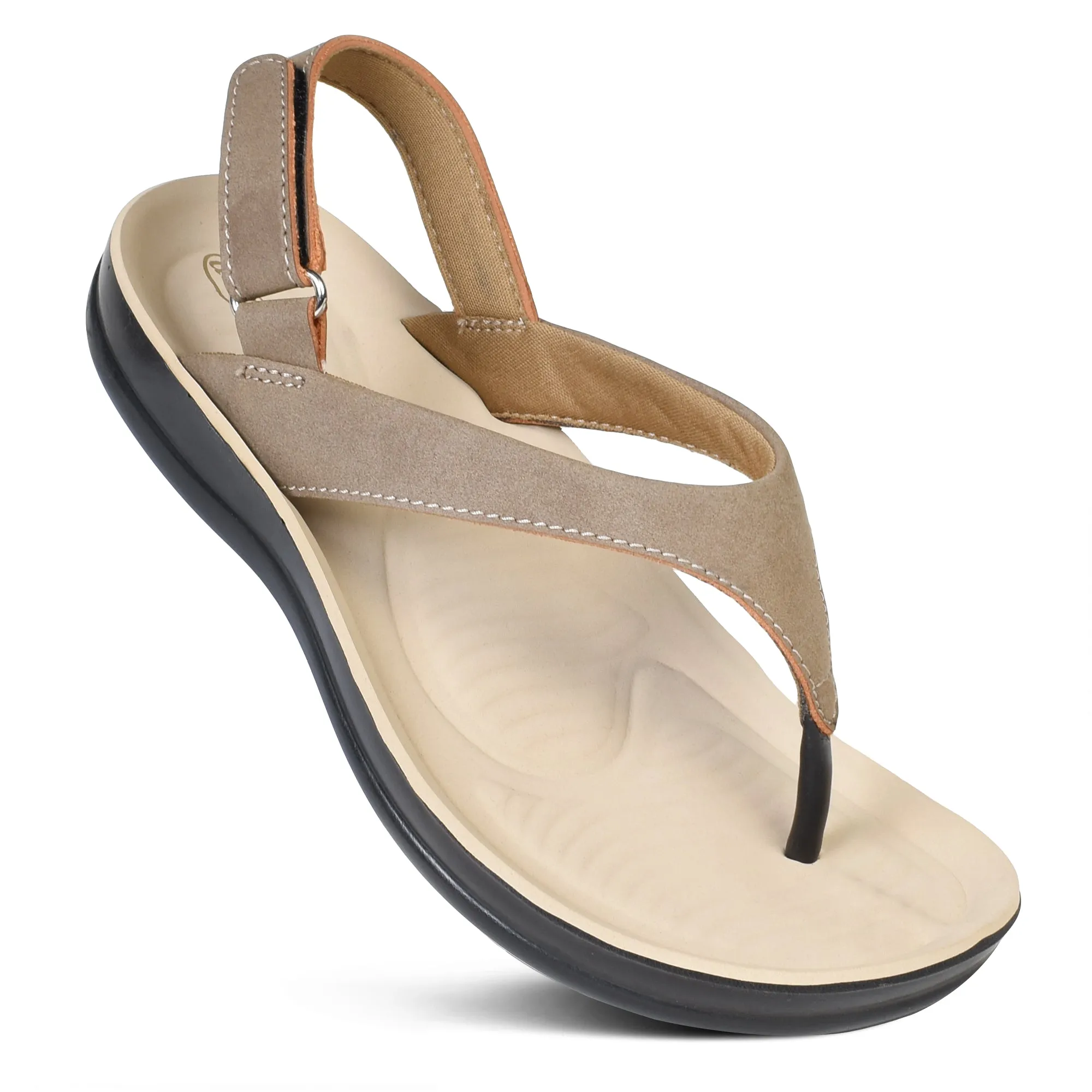 Aerothotic Verra Soft Toe Post Comfortable Velcro Backstrap Women’s Sandals - L1329