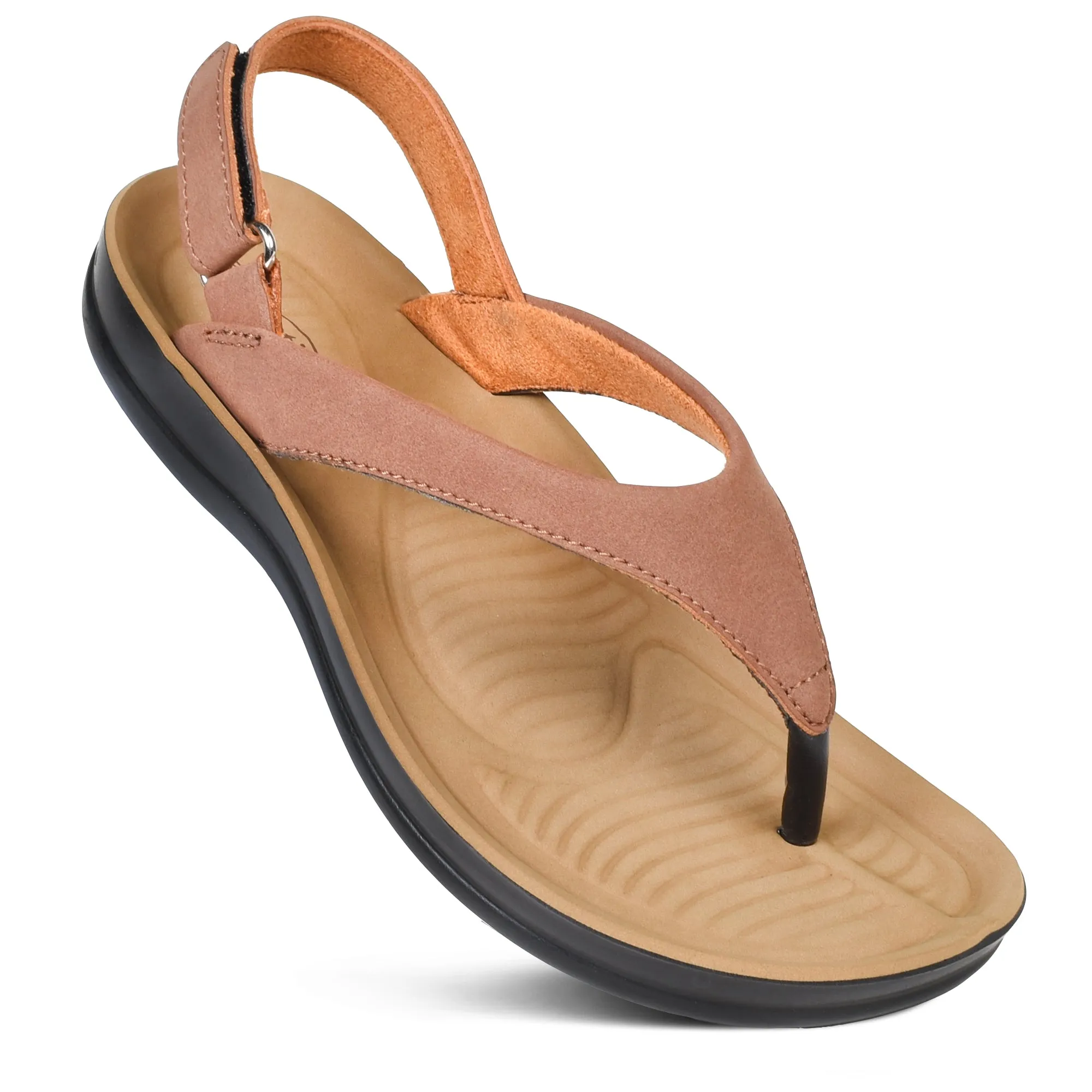 Aerothotic Verra Soft Toe Post Comfortable Velcro Backstrap Women’s Sandals - L1329