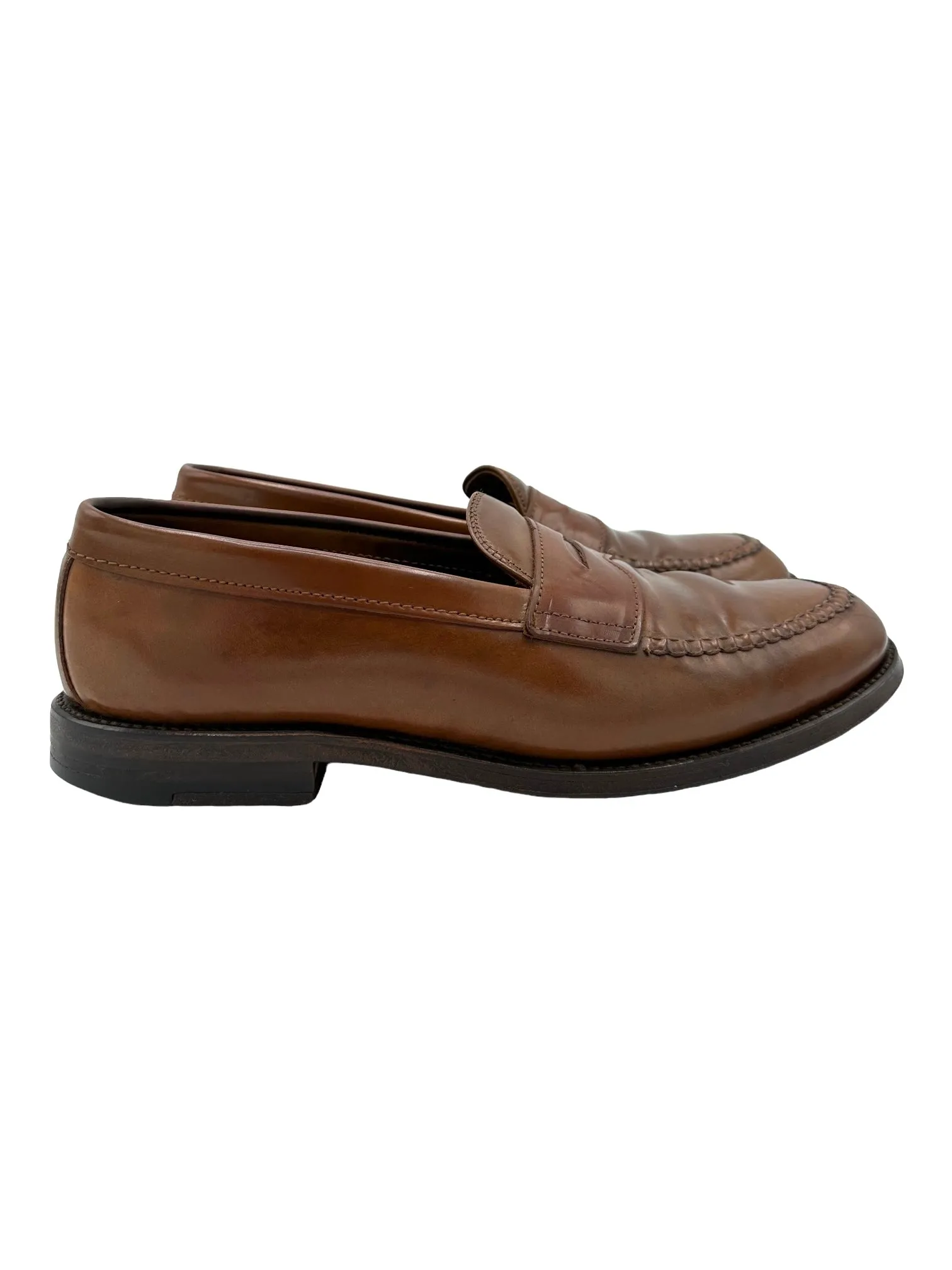 Alden Tan Shell Cordovan Penny Loafers