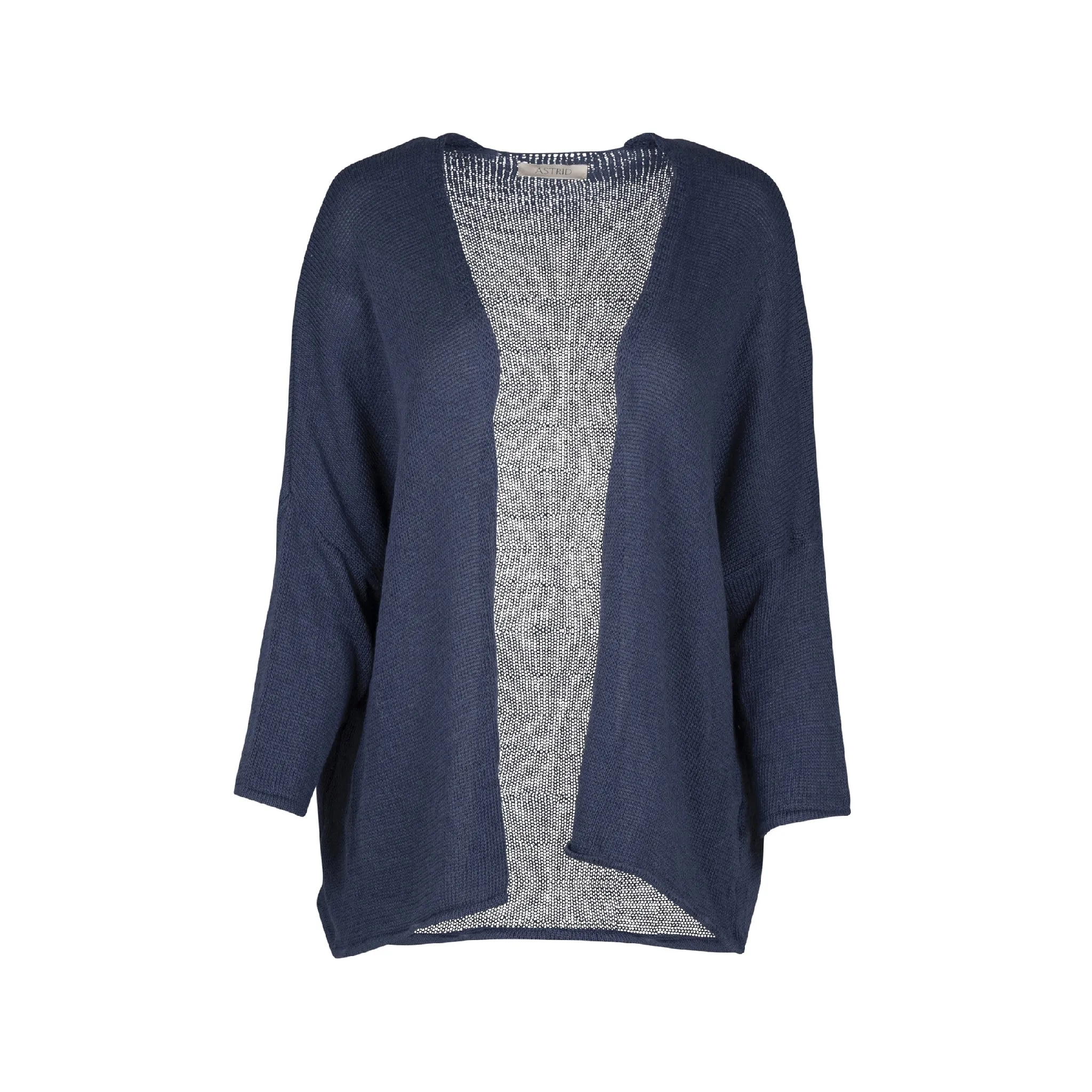 Astrid  Women's Knitted Open Cardigan  Blue