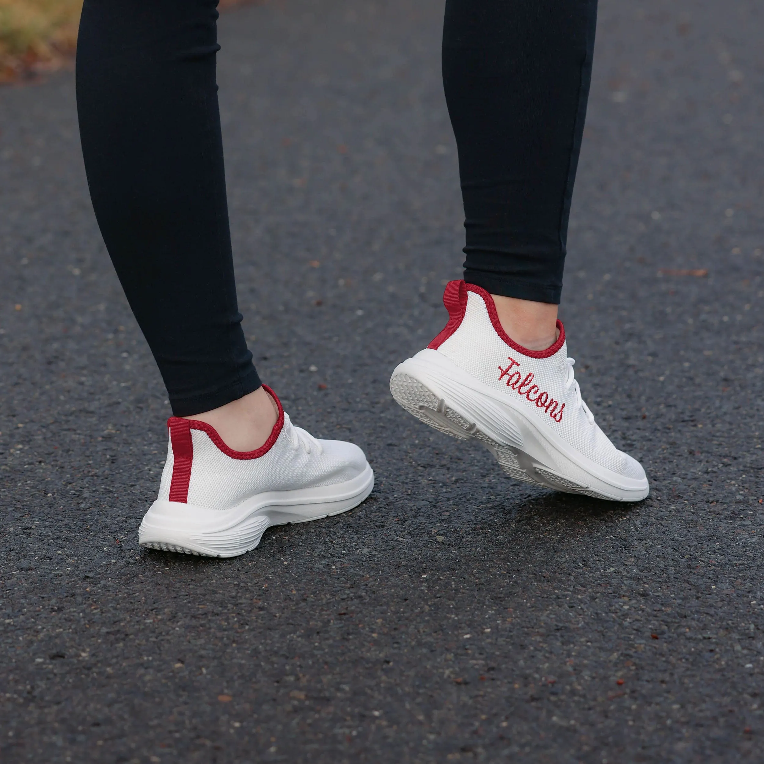 Atlanta Falcons Womens Midsole White Sneakers