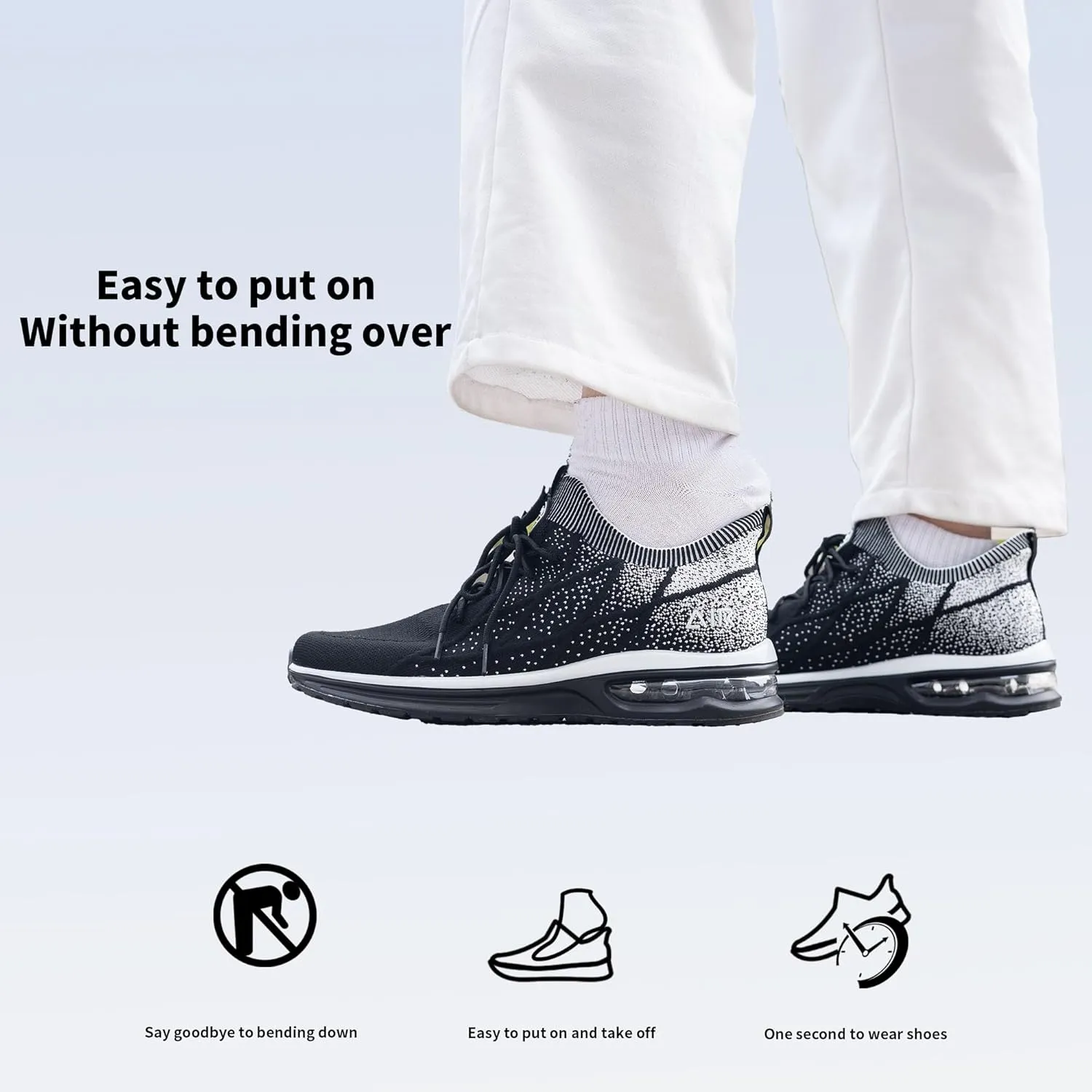 Autper Mens Tennis Shoes Slip On Running Shoes Air Sneakers for Men Gym Comfortable Breathable Non Slip Athletic Workout Cross Training Shoe US Size 7-13