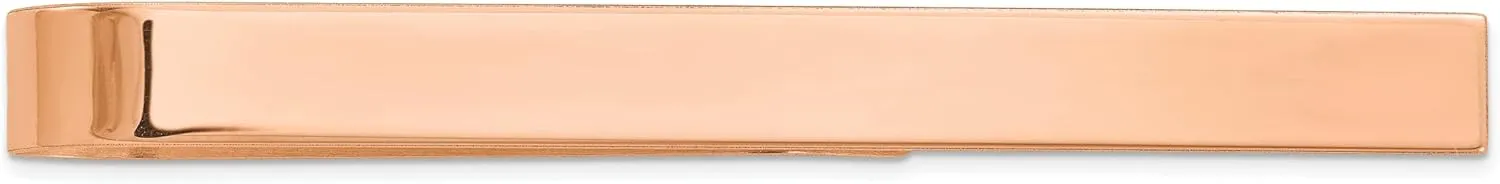 Avariah Solid 14k Rose Gold Polished Tie Bar - 50mm