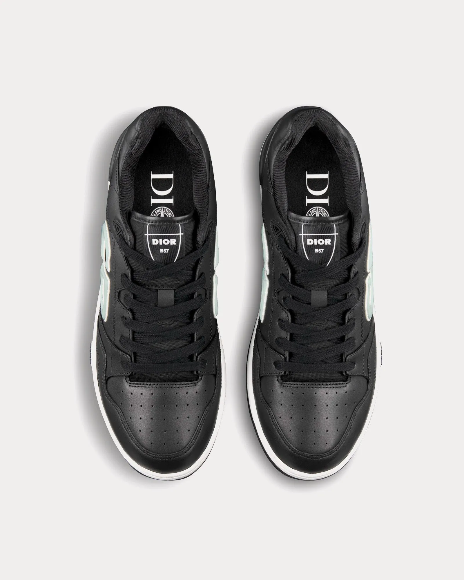 B57 Limited & Numbered Edition Black and Light Green Smooth Calfskin Low Top Sneakers