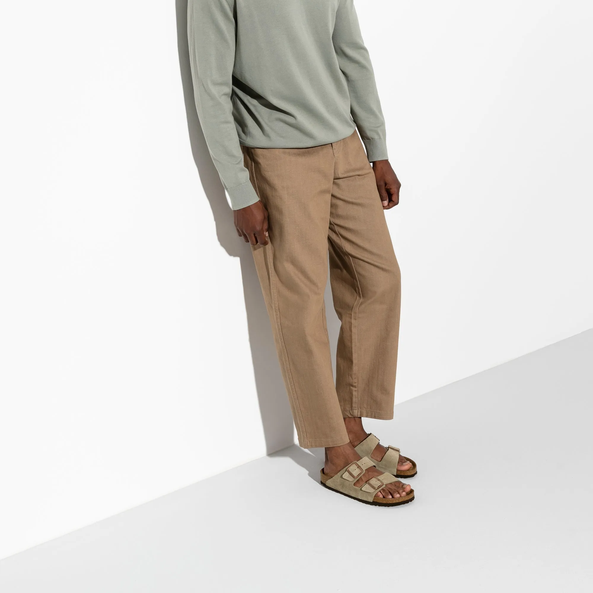 BIRKENSTOCK ARIZONA SOFT BEDDING REGULAR FIT IN TAUPE