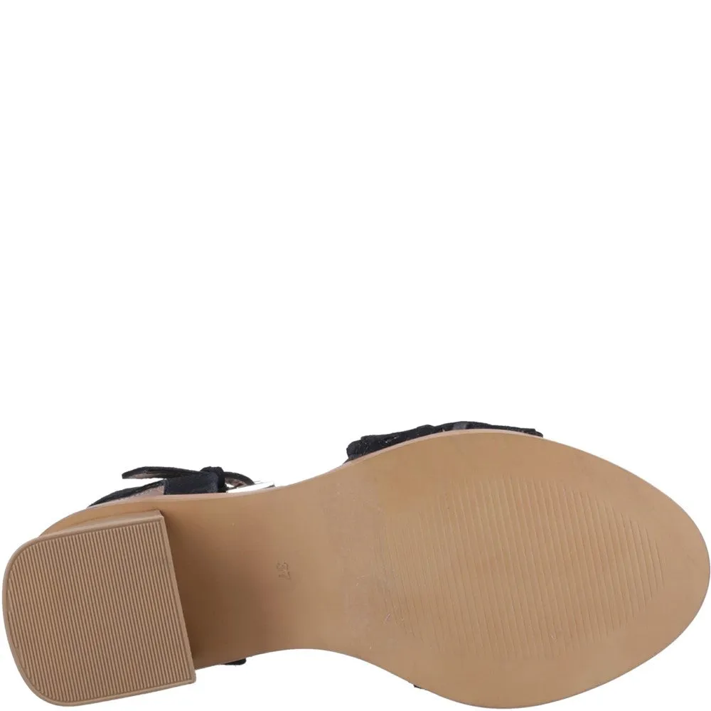 Black Lacie Heeled Sandals
