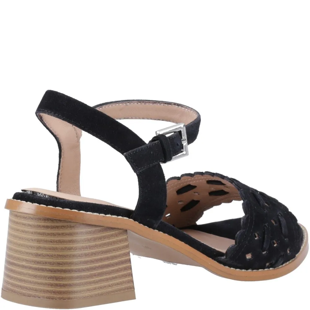 Black Lacie Heeled Sandals