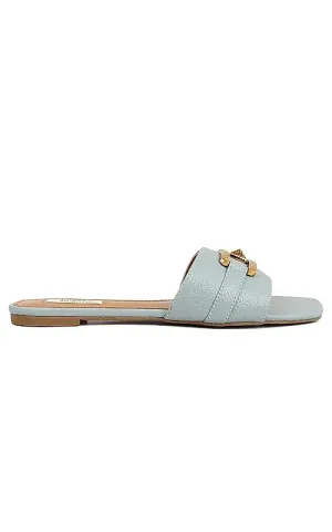 Blue Sliders With Gold Embellishment