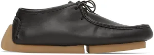 Bottega Veneta Black Driver Lace-Up Loafers