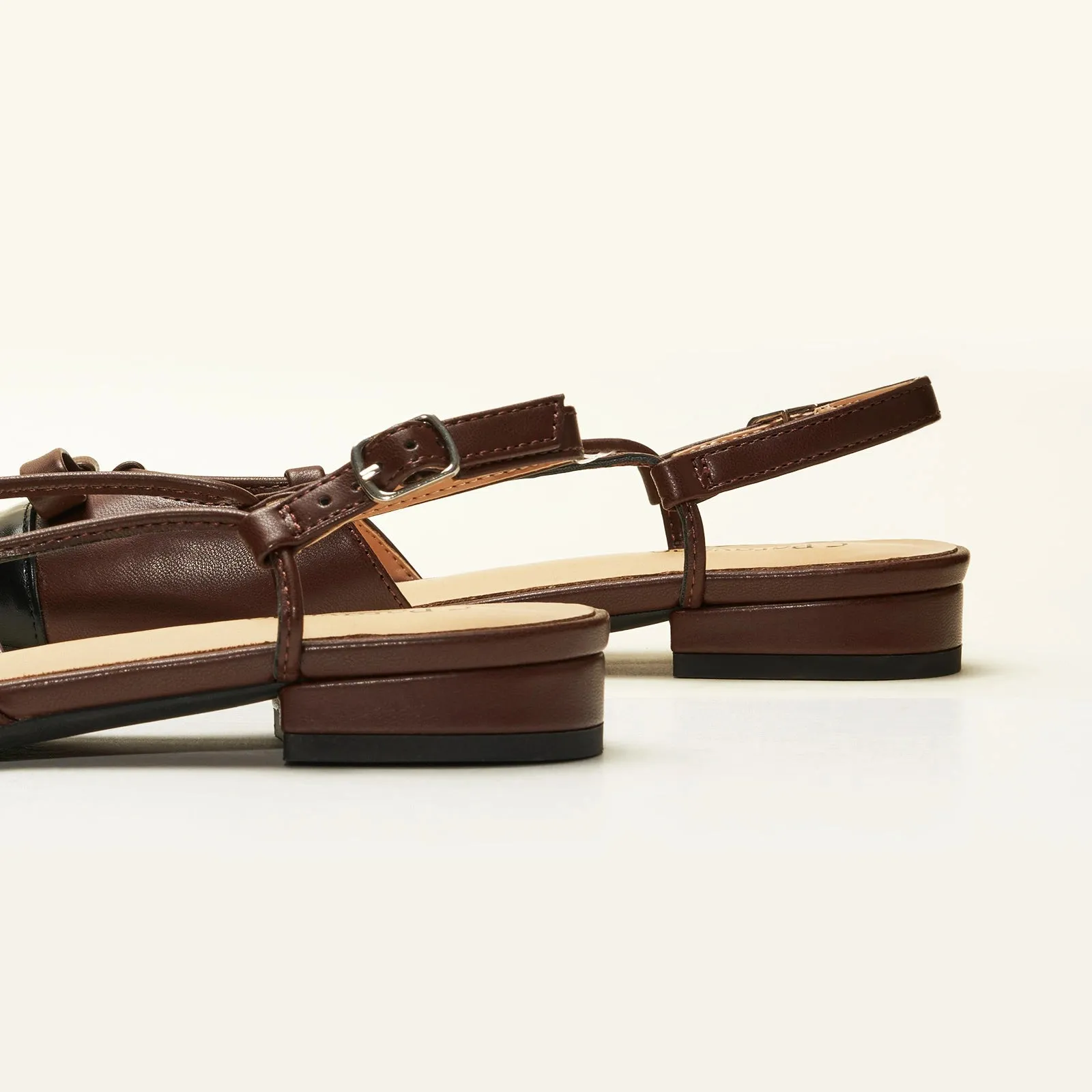 Bow Almond Toe Slingback Flats(Lena F) Social