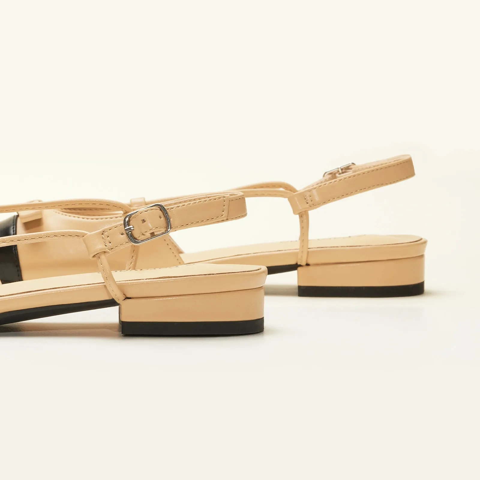 Bow Almond Toe Slingback Flats(Lena F) Social
