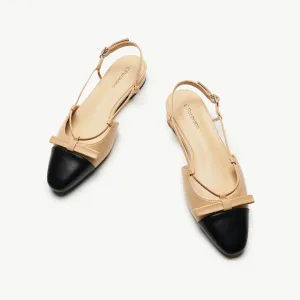 Bow Almond Toe Slingback Flats(Lena F) Social