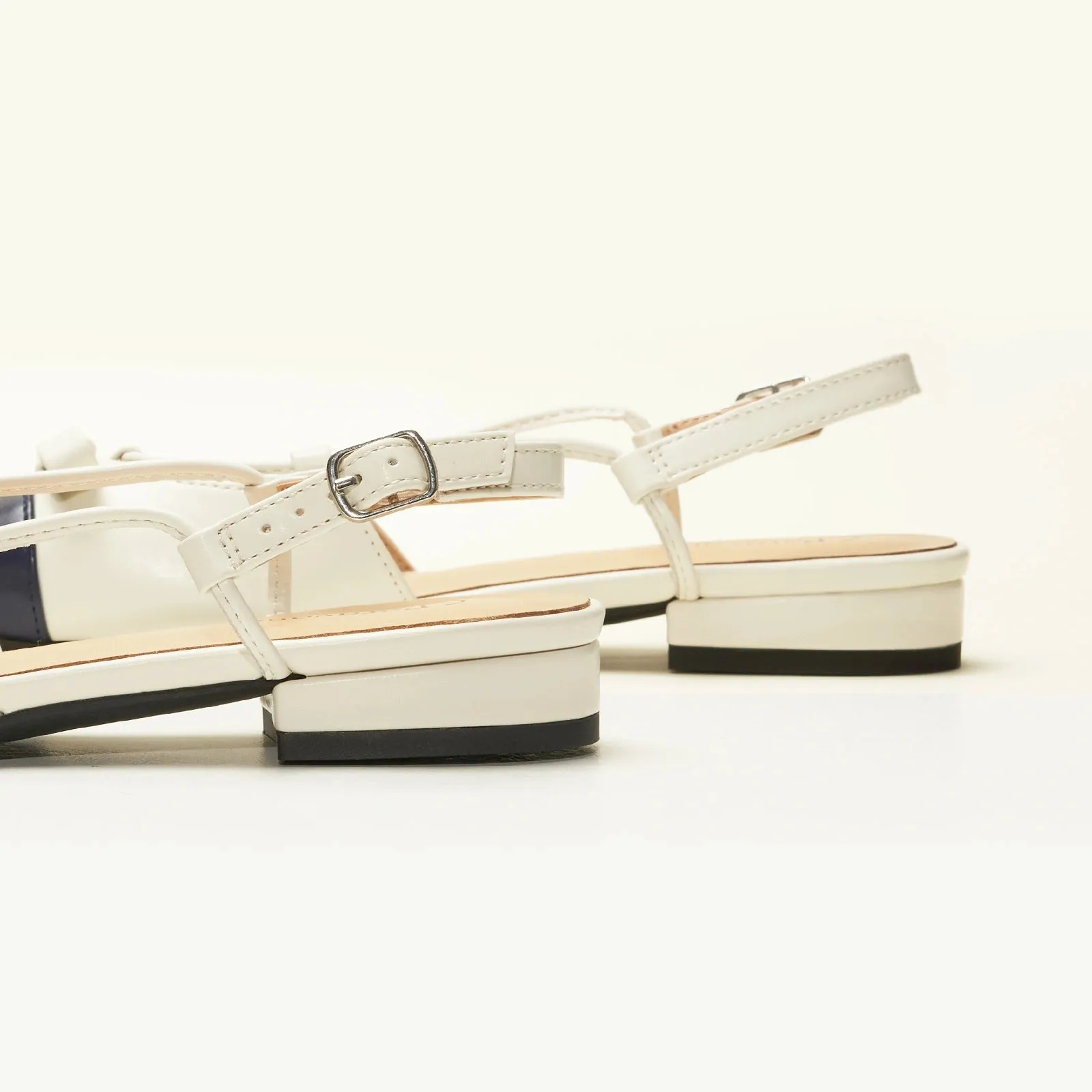 Bow Almond Toe Slingback Flats(Lena F) Social
