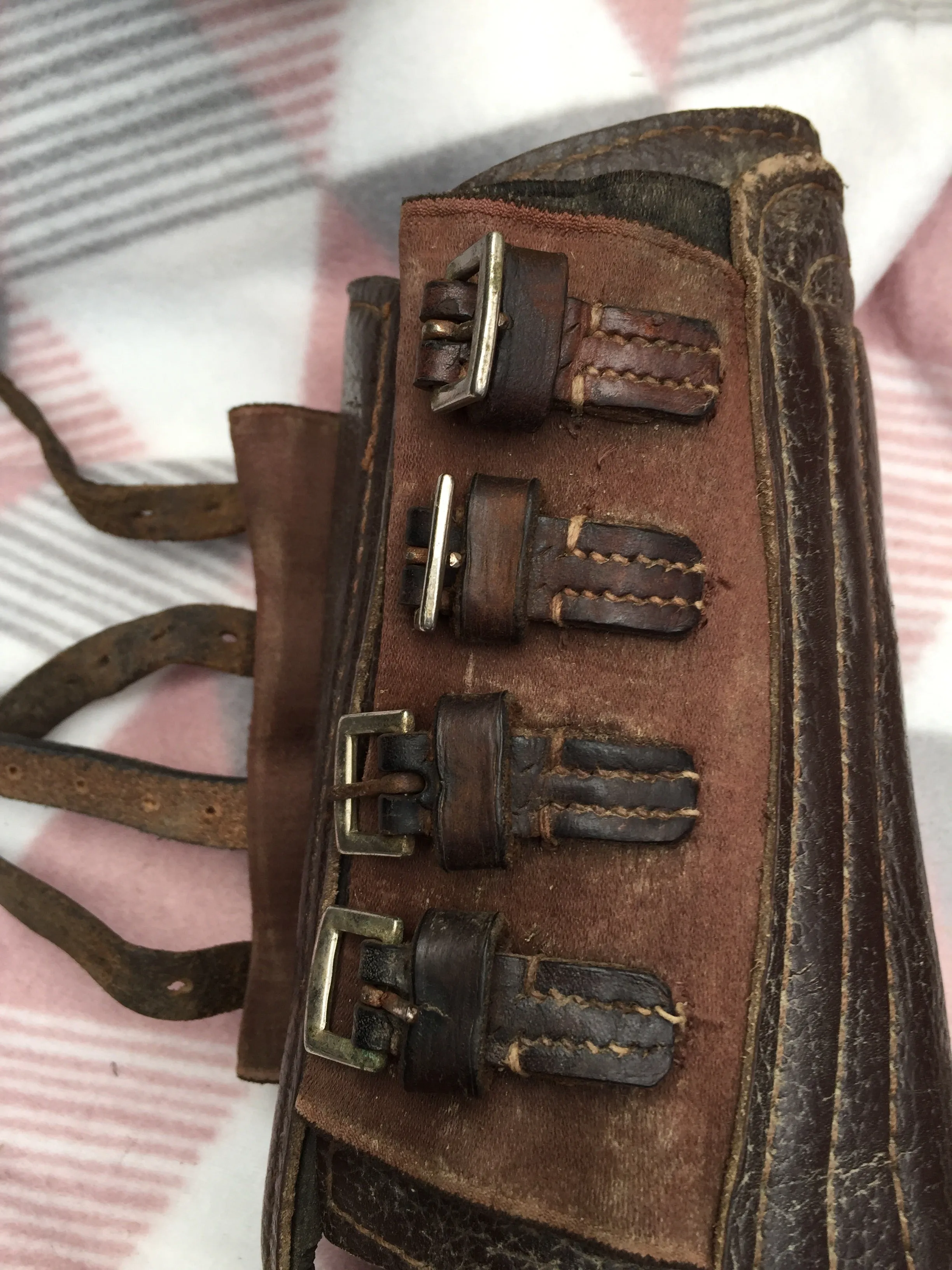Brown leather cob size tendon boots FREE POSTAGE