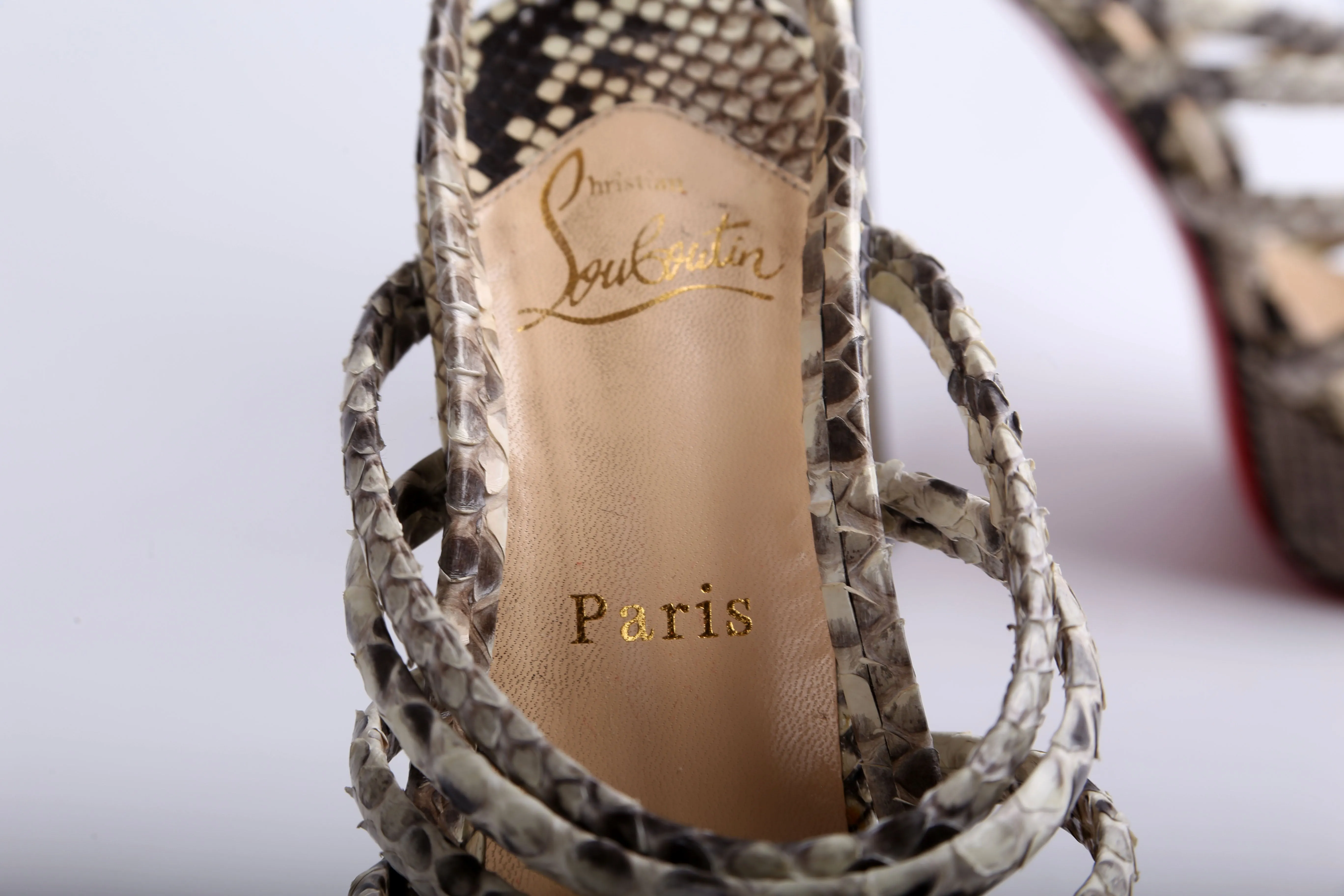 Cardamona Python Sandal Heels Size 39