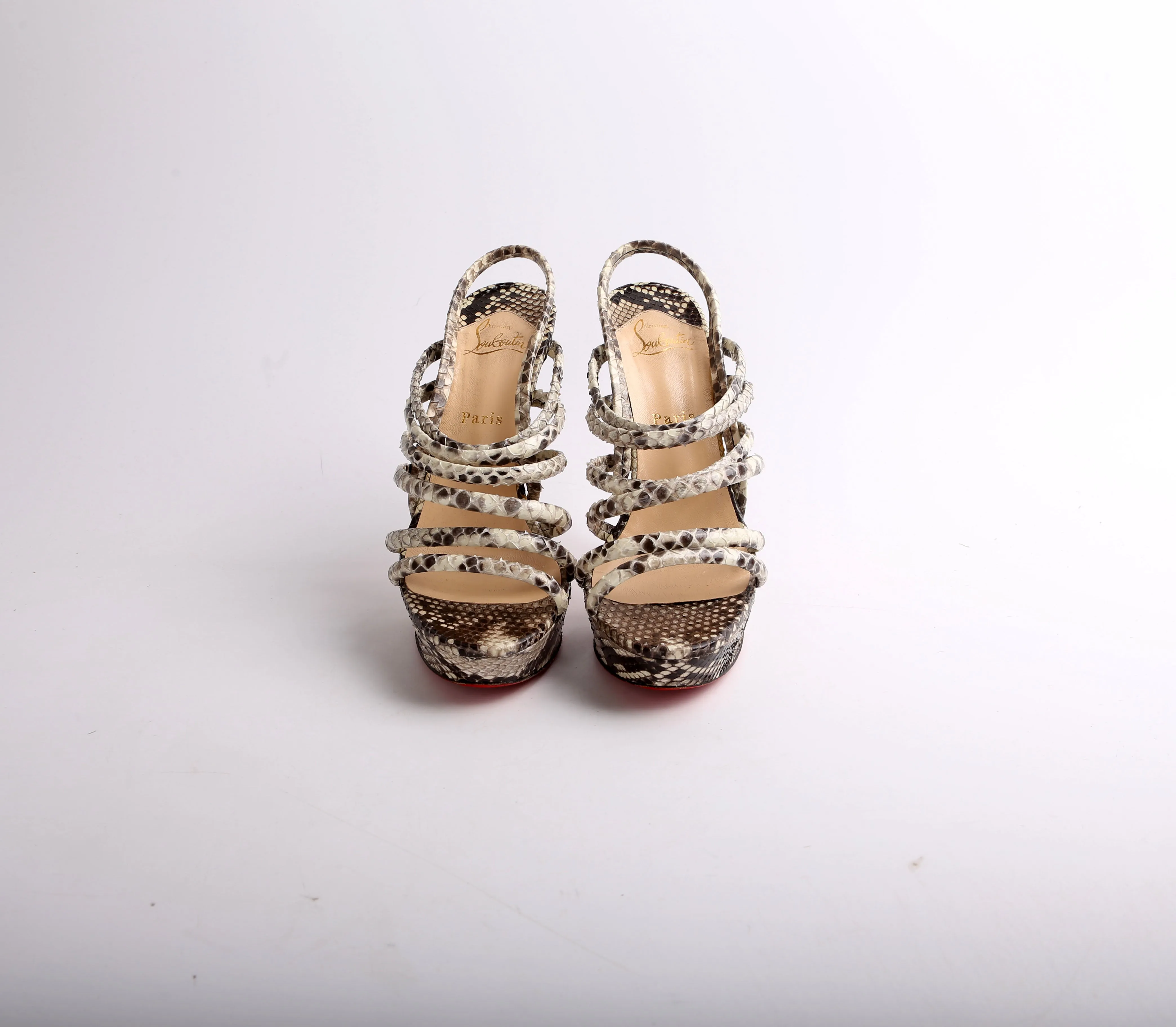 Cardamona Python Sandal Heels Size 39