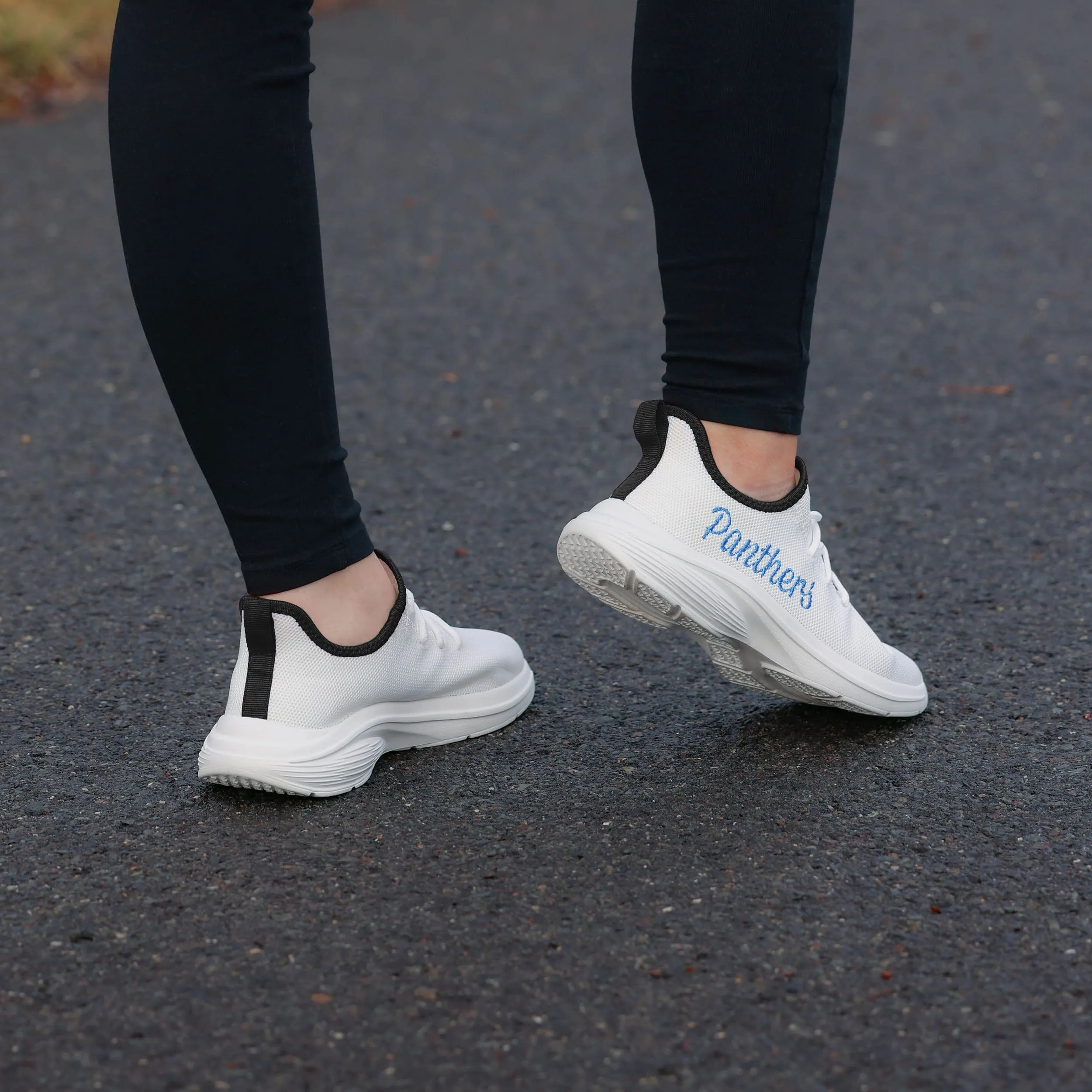 Carolina Panthers Womens Midsole White Sneakers