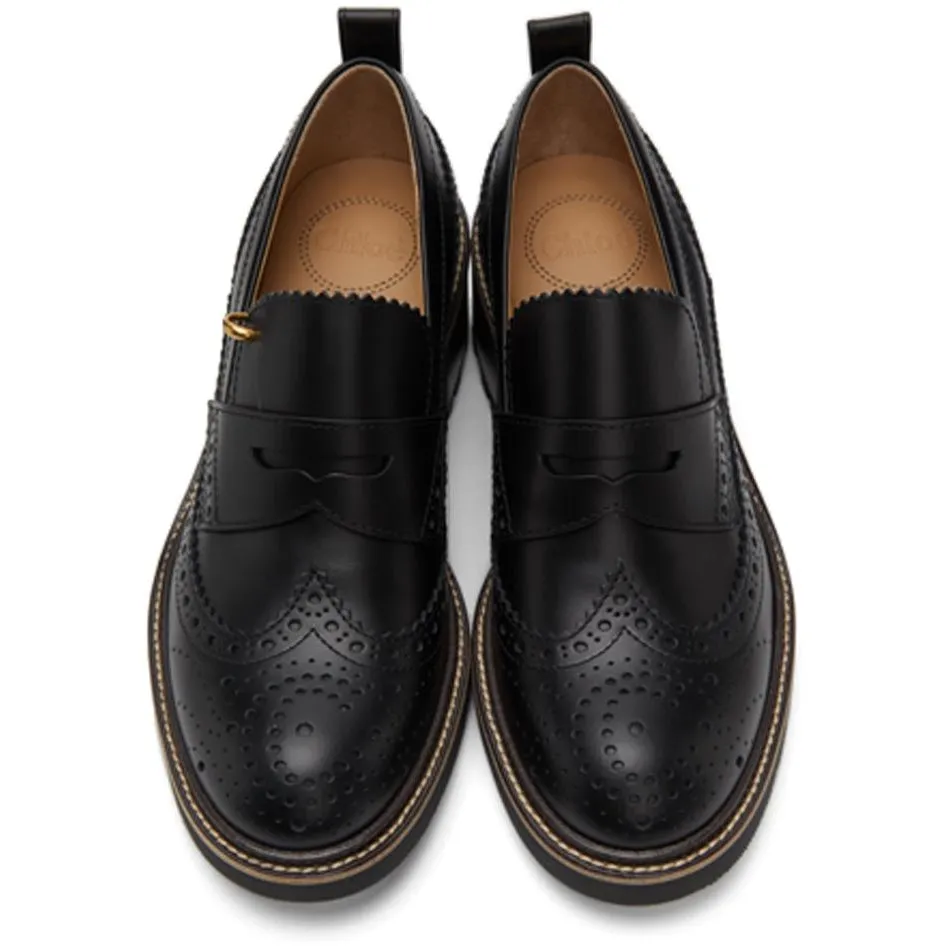 ChloÃ© Black Franne Loafers