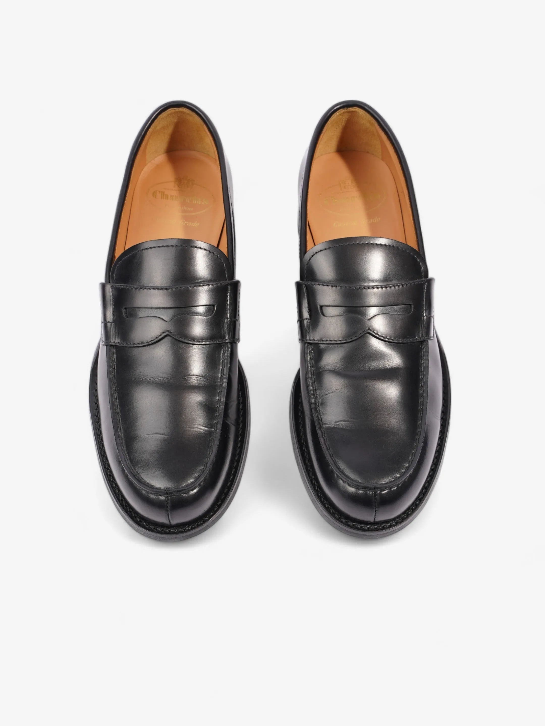 Church's Gateshead Loafers Black Calfskin Leather EU 42.5 UK 8.5