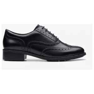 Clarks Womens Shoe Havisham Oak Black Leather