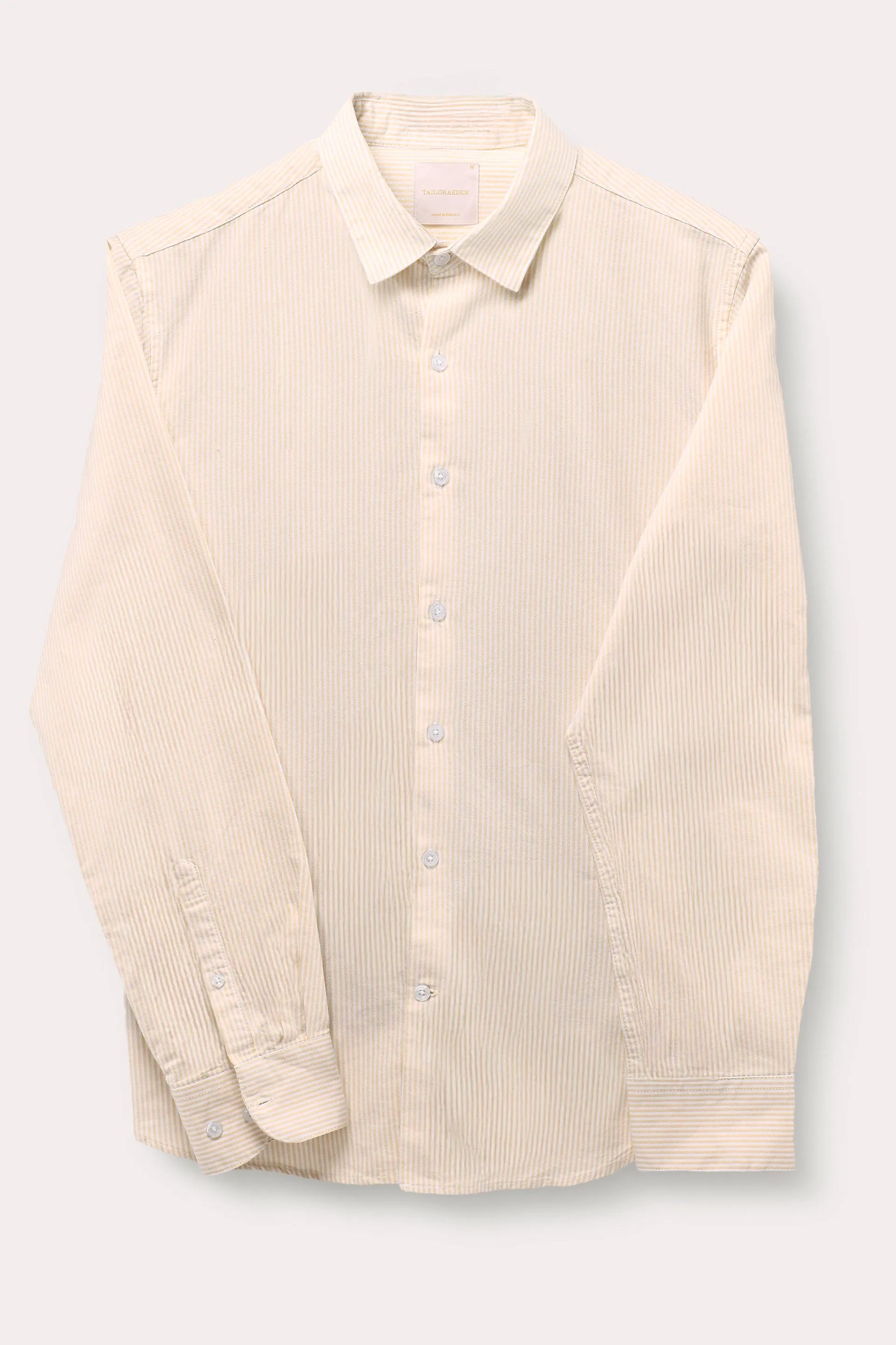 CLASSIC OXFORD STRIPE SHIRT IN BEIGE