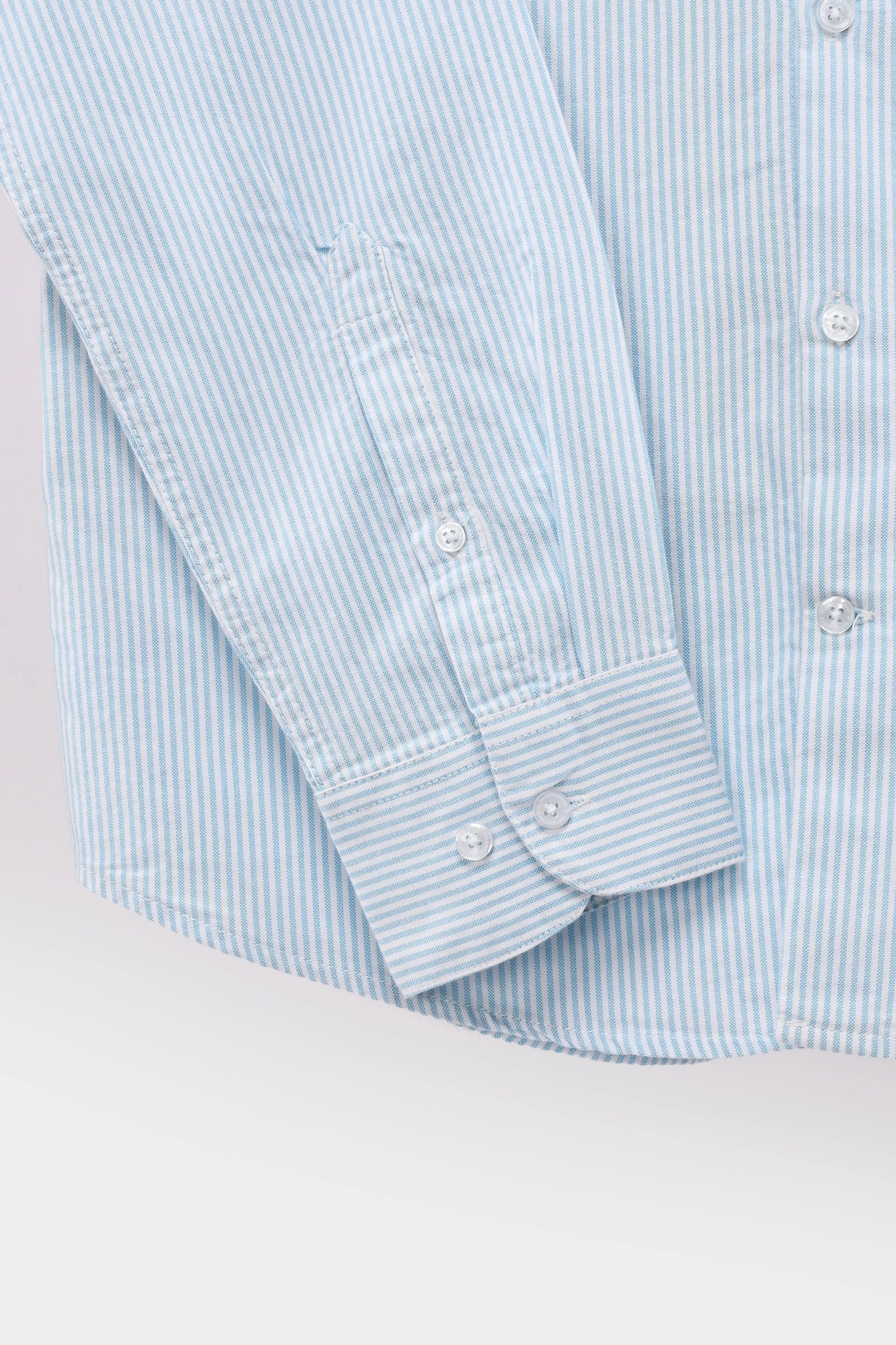 CLASSIC OXFORD STRIPE SHIRT IN BLUE