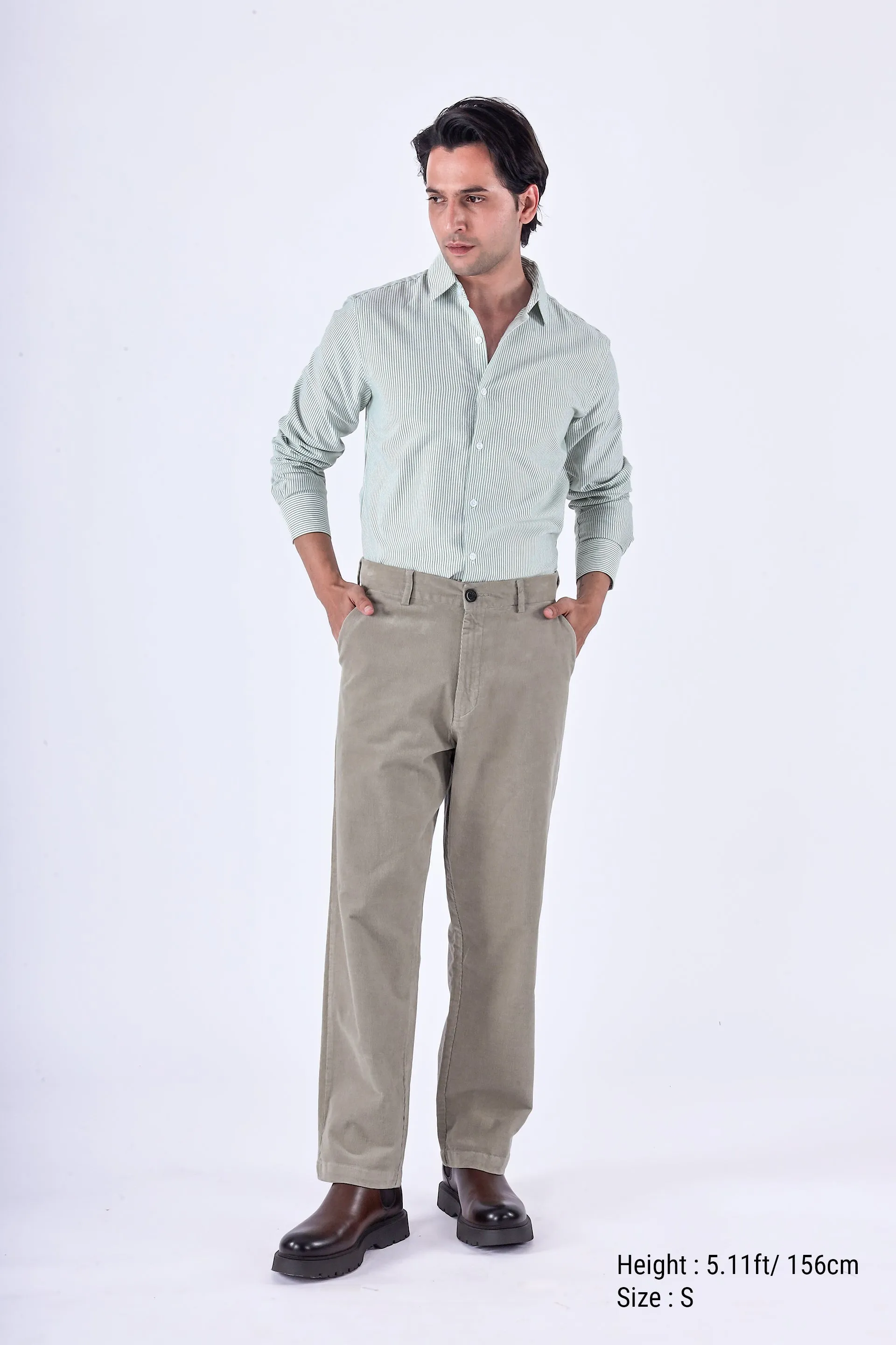 CLASSIC OXFORD STRIPE SHIRT IN GREEN