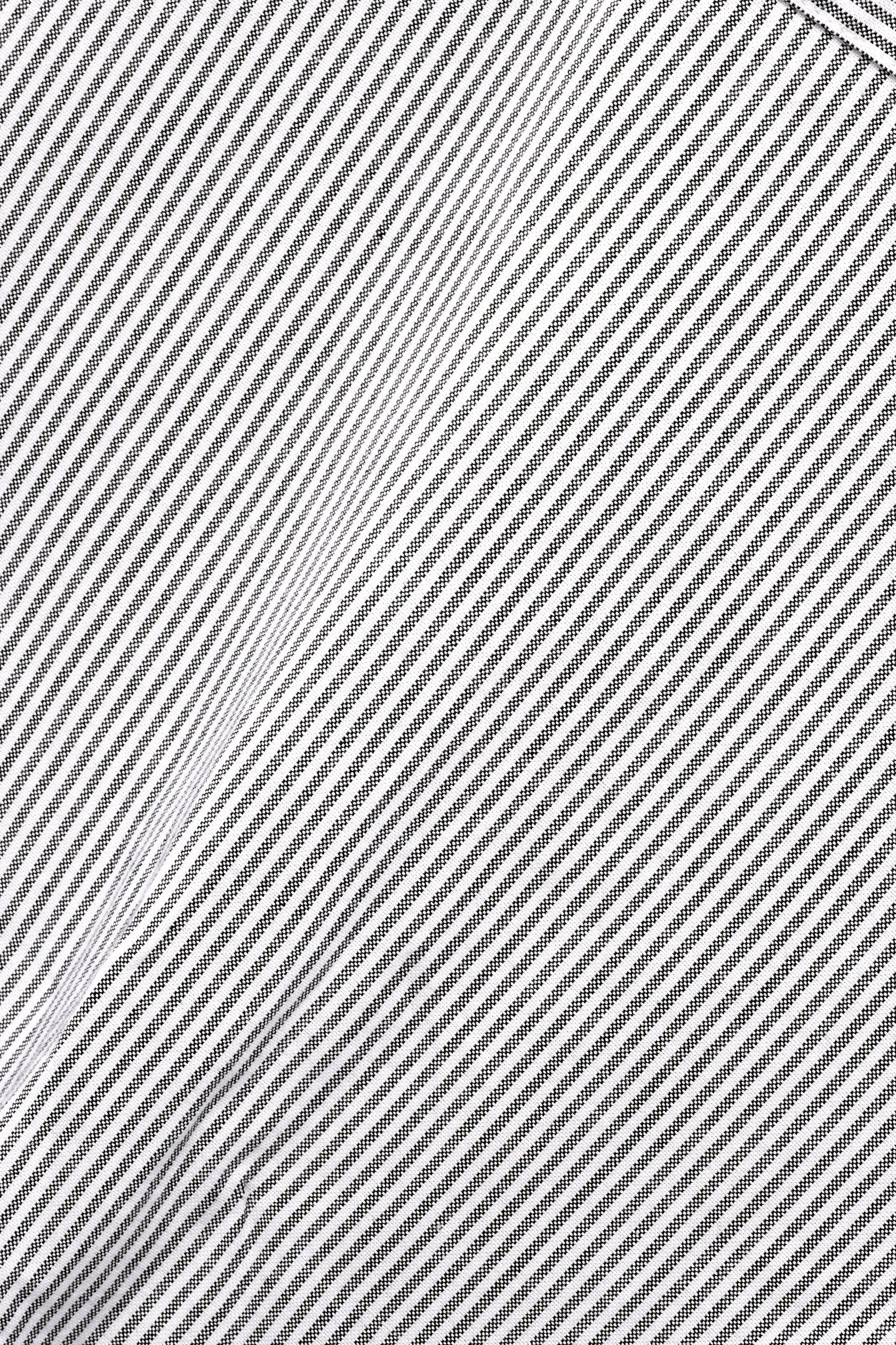 CLASSIC OXFORD STRIPE SHIRT IN GREY