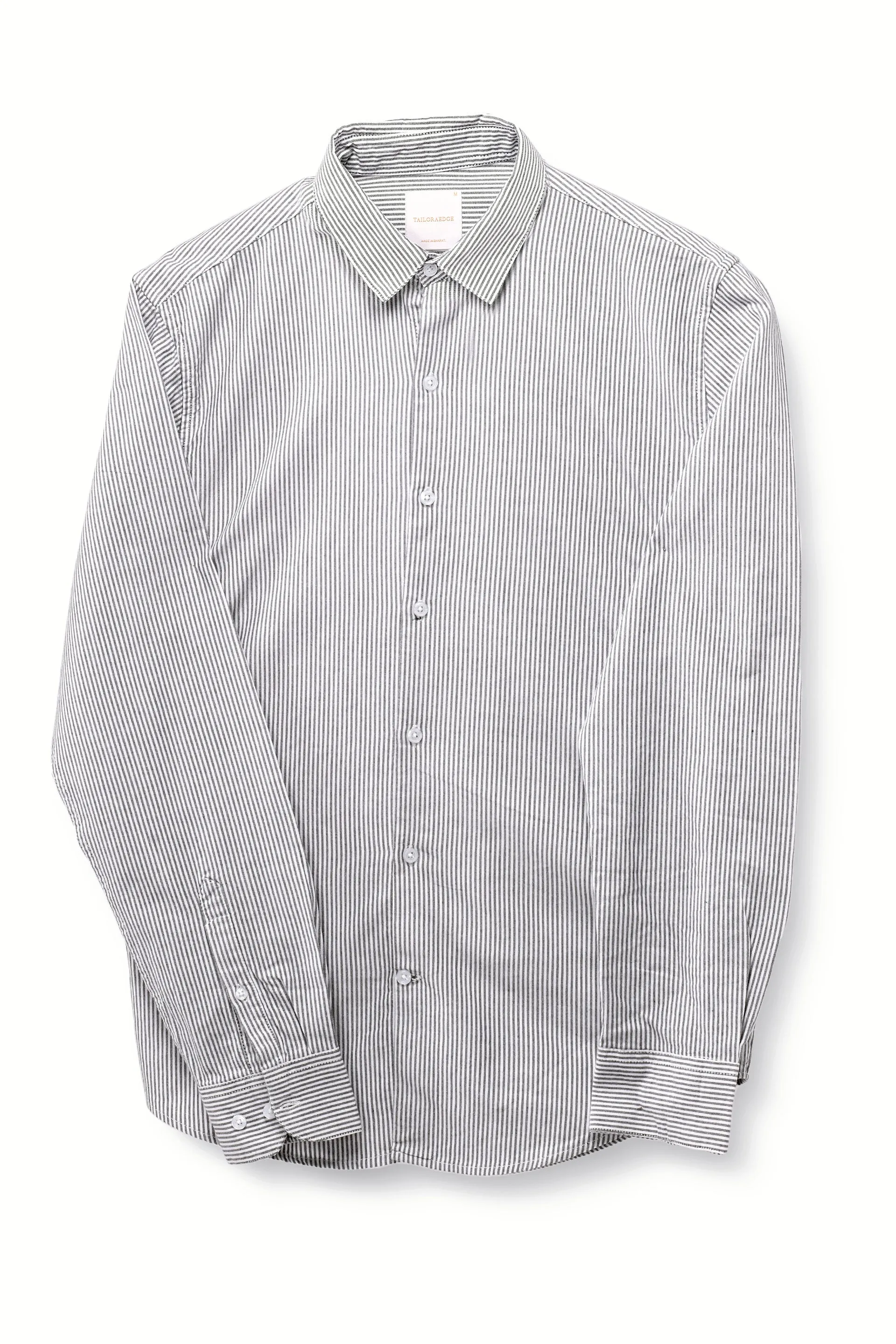 CLASSIC OXFORD STRIPE SHIRT IN GREY