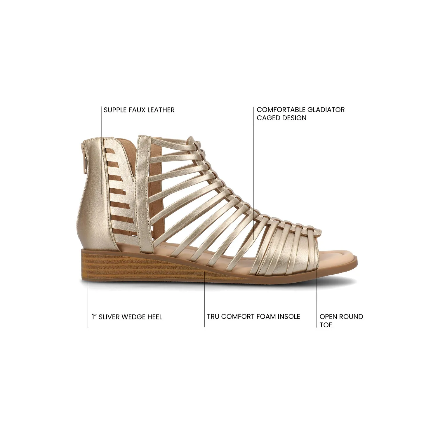 DELILAH GLADIATOR SANDALS IN STATEMENT WIDE