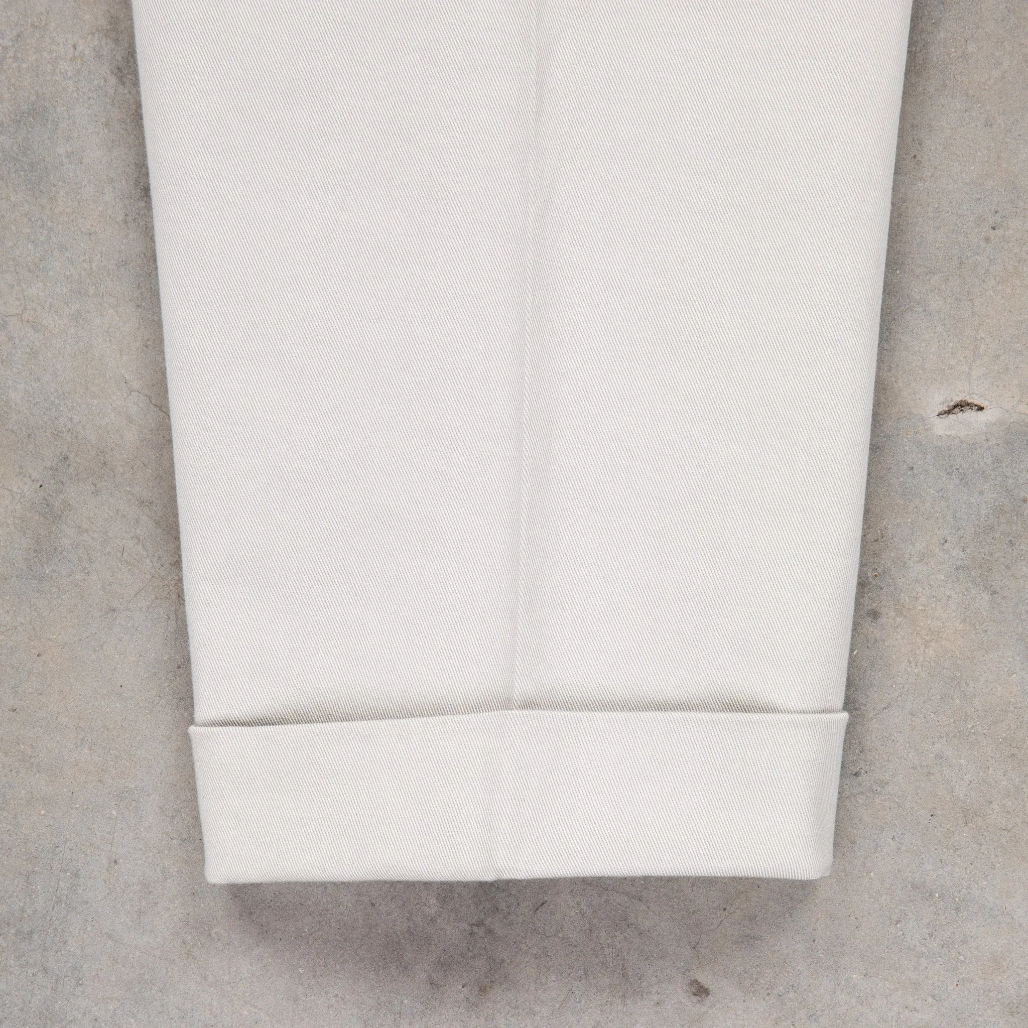 Drumohr Pantaloni Doppia Pence Cottone Grigio Chiaro