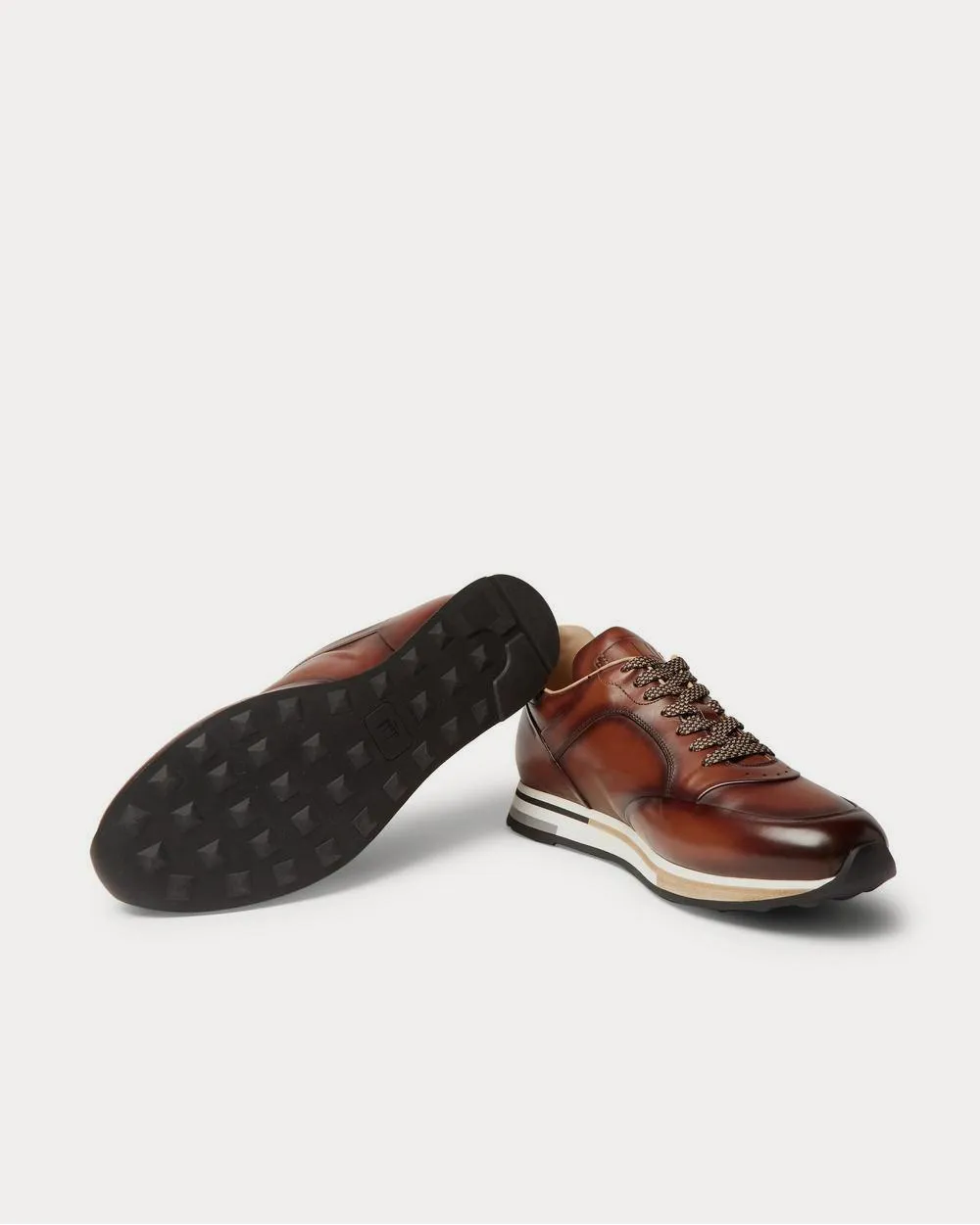 Duke Leather  Light brown low top sneakers