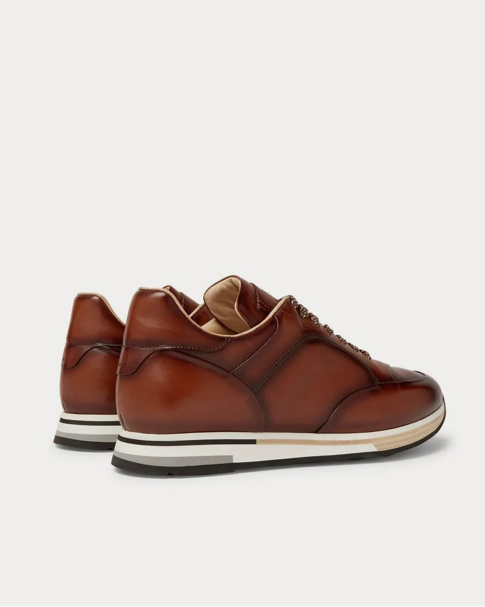 Duke Leather  Light brown low top sneakers