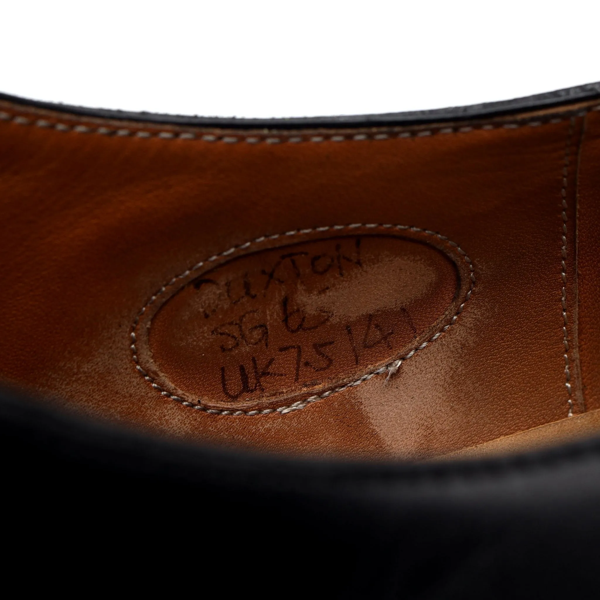 'Duxton' Black Leather Oxford Brogues UK 7.5 E