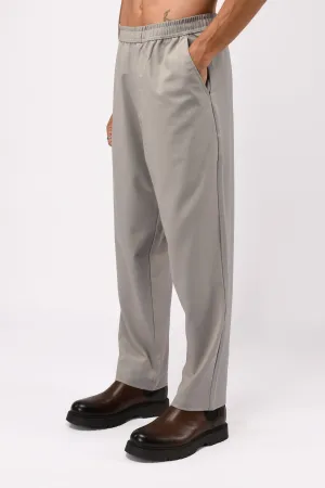 EASY IRON FLEXIWAIST RELAXED TROUSERS IN BEIGE