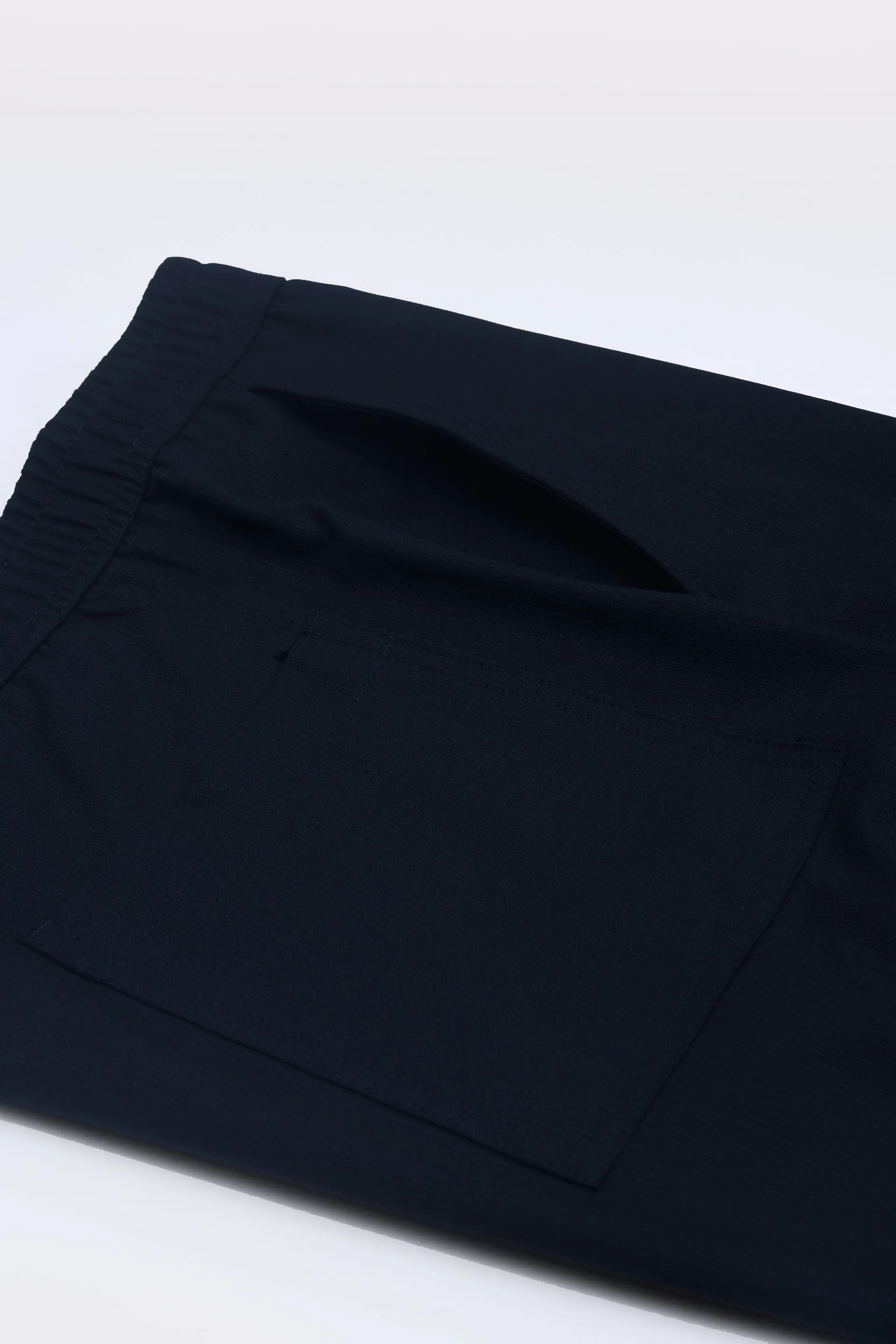 EASY IRON FLEXIWAIST RELAXED TROUSERS IN BLUE