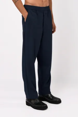 EASY IRON FLEXIWAIST RELAXED TROUSERS IN BLUE