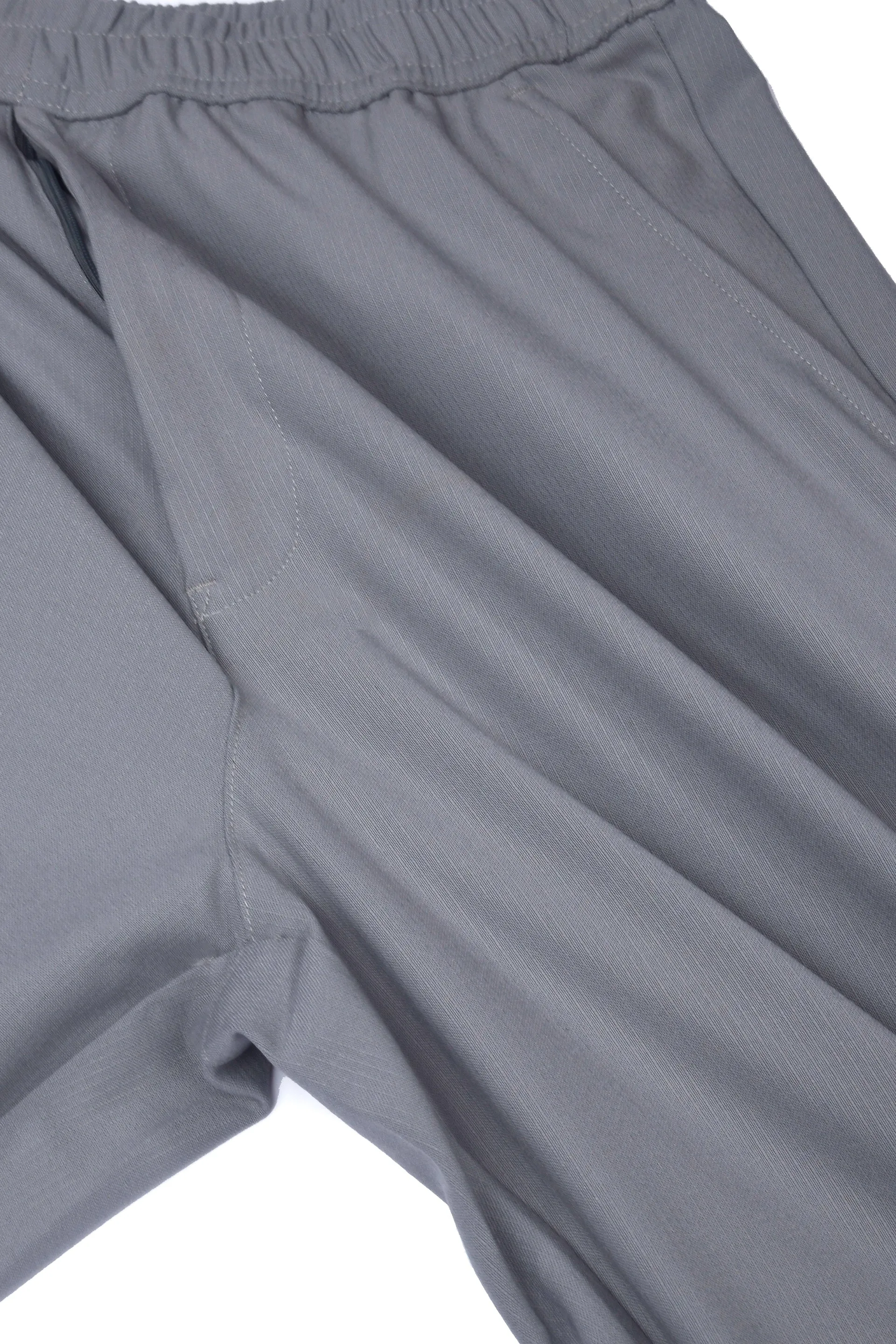 EASY IRON FLEXIWAIST RELAXED TROUSERS IN GREY