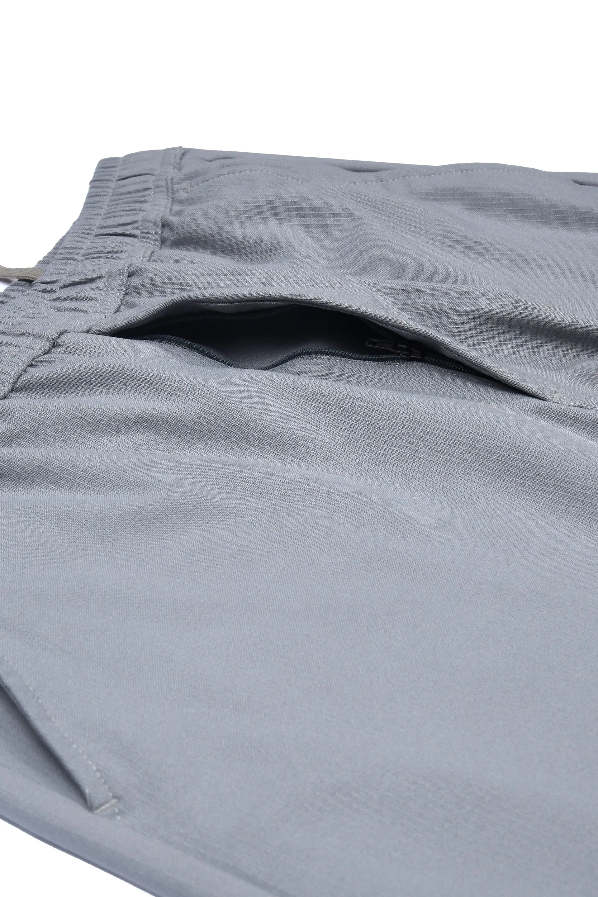 EASY IRON FLEXIWAIST RELAXED TROUSERS IN GREY