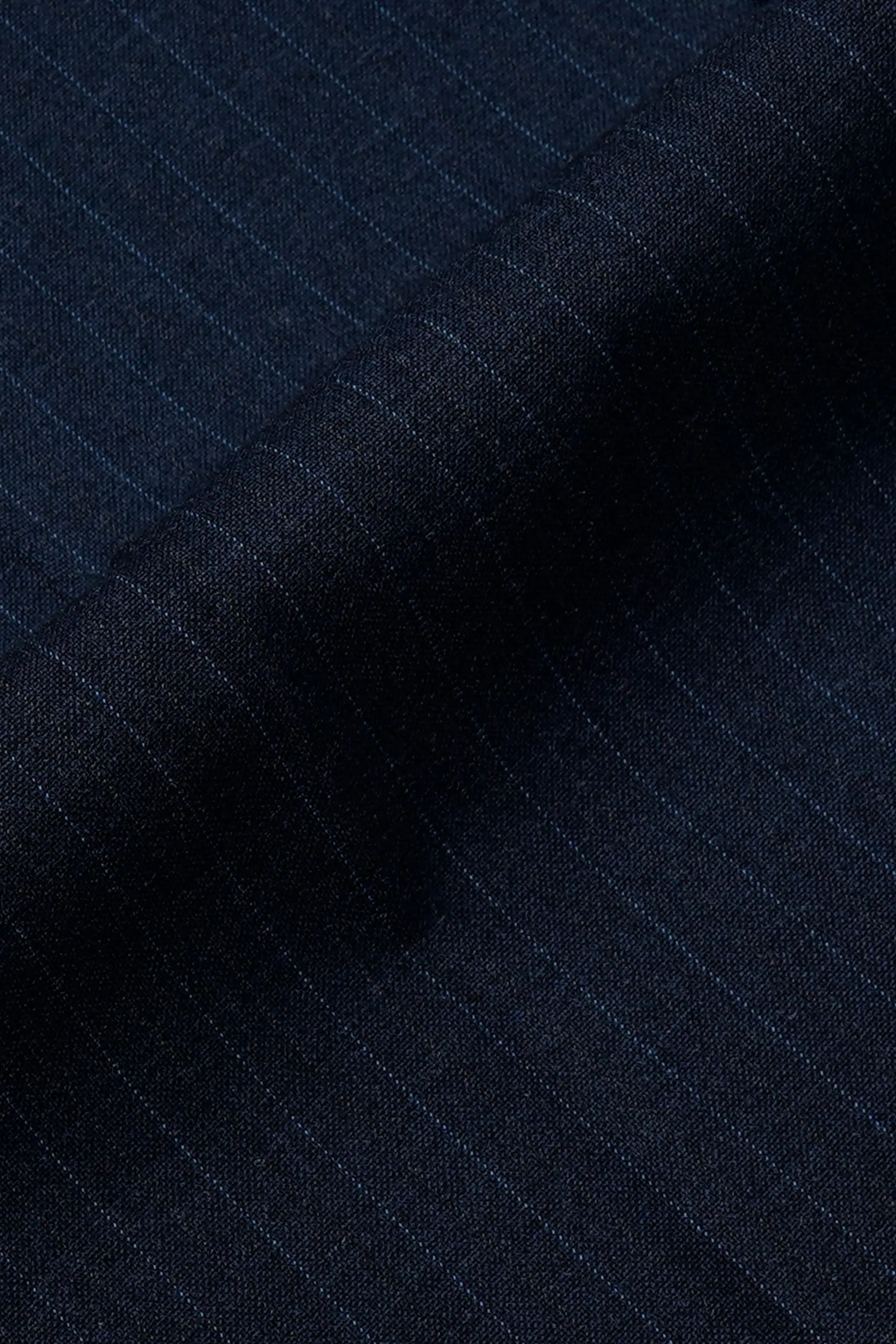 EASY IRON PINSTRIPED RELAXED PANTS IN BLUE