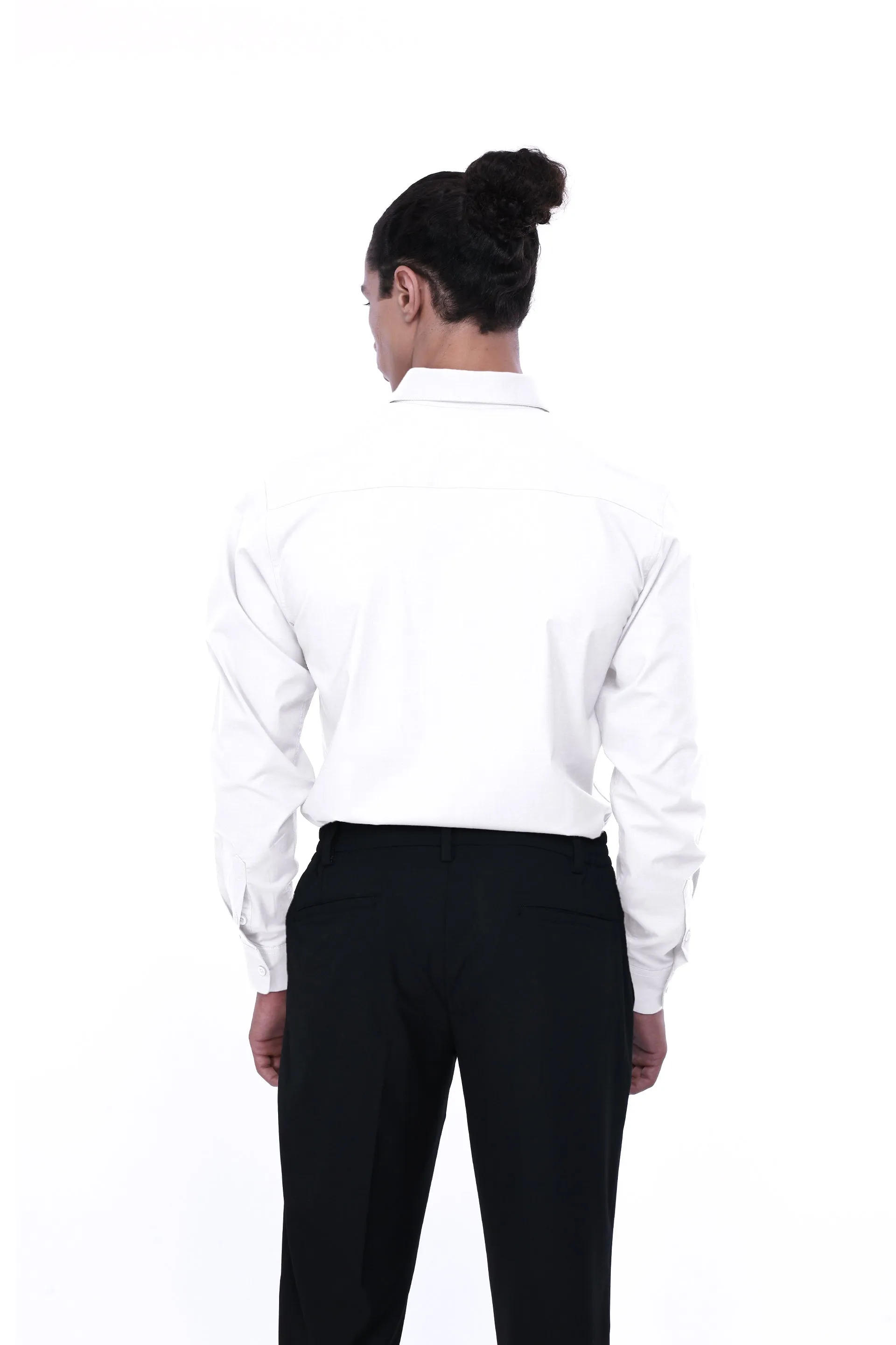 EASY IRON STRETCH SHIRT IN WHITE