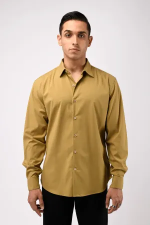 EASY IRON STRETCH SHIRT IN YELLOW