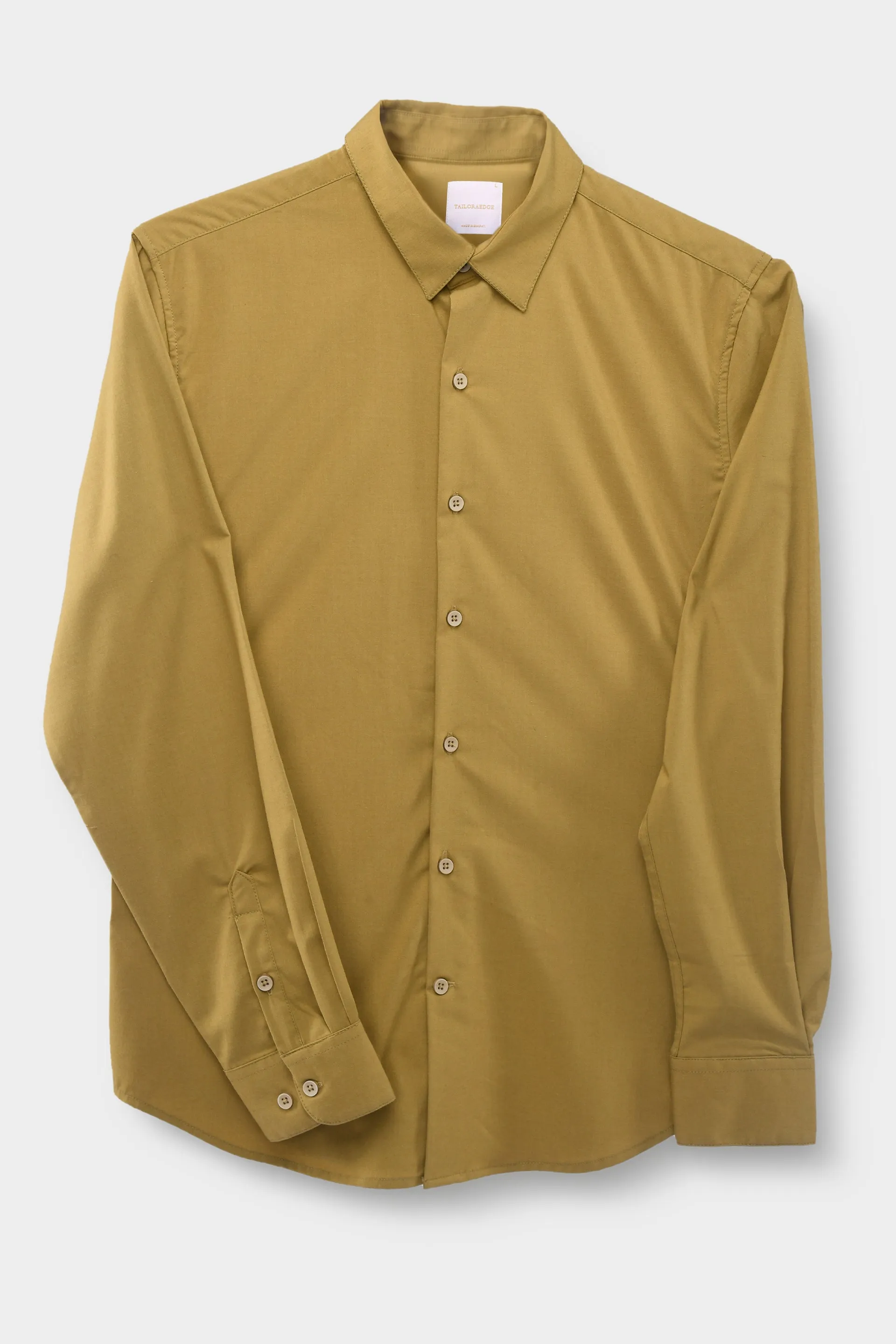 EASY IRON STRETCH SHIRT IN YELLOW