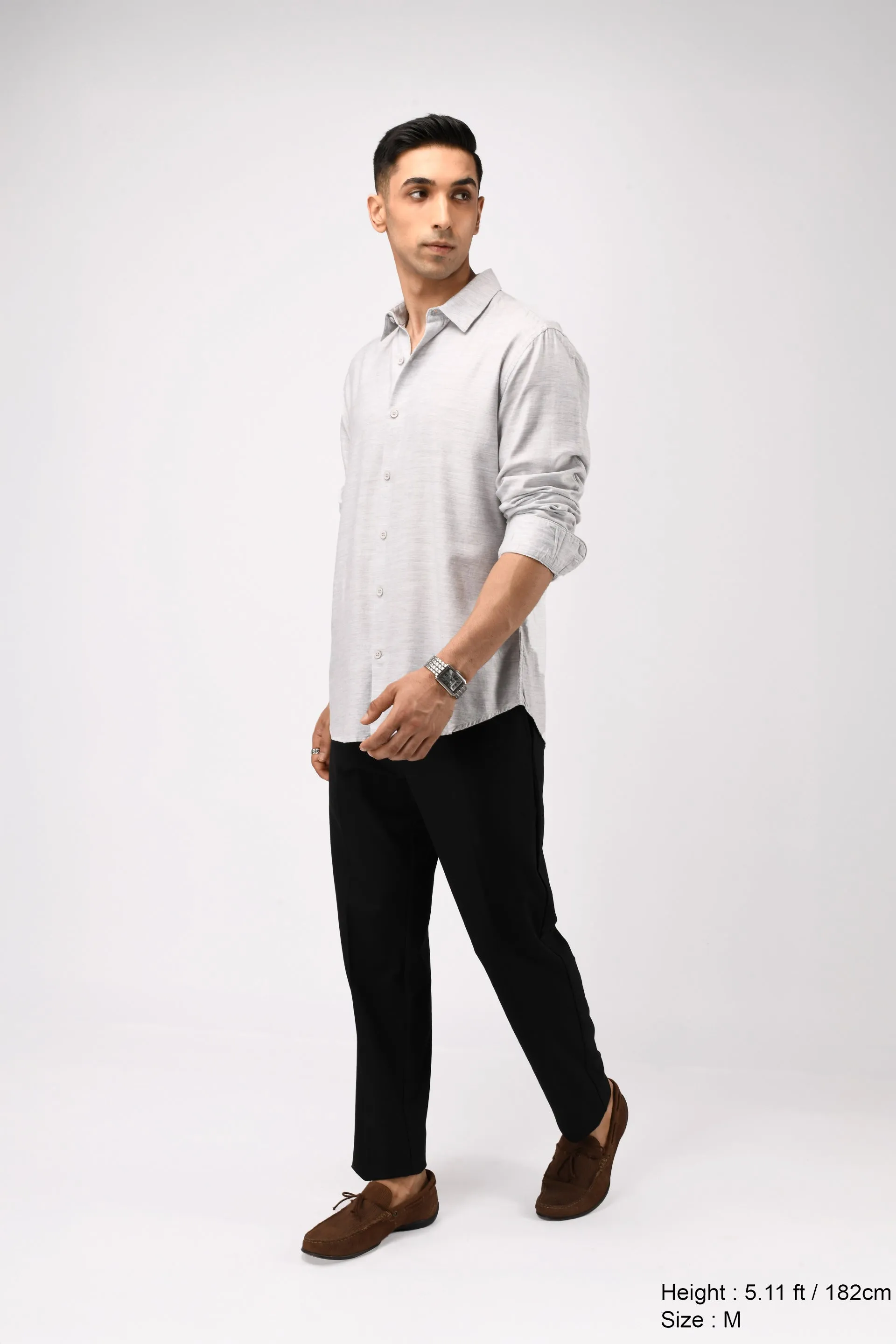 EASY IRON TAILORED TROUSERS IN BLACK