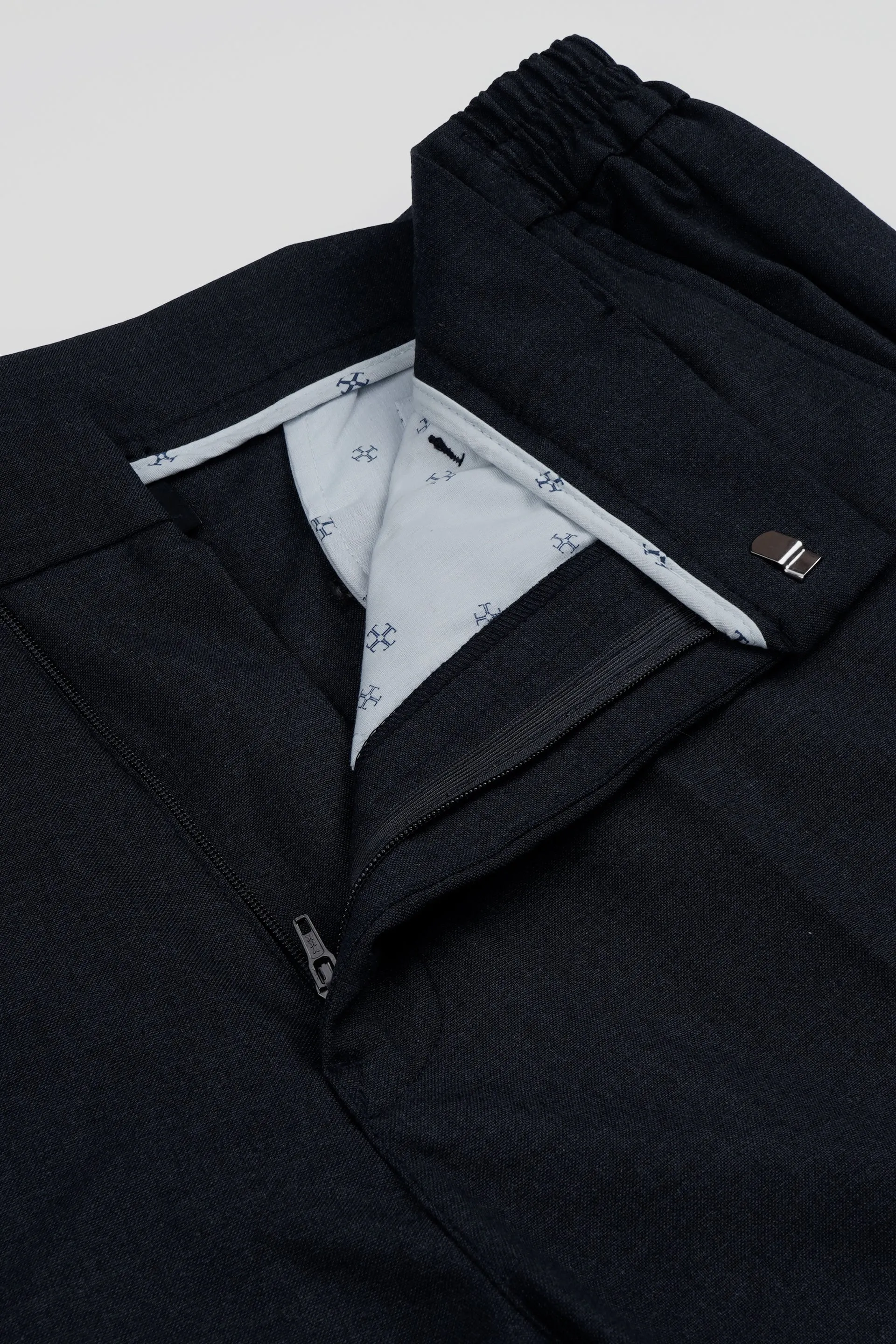 EASY IRON TAILORED TROUSERS IN BLUE