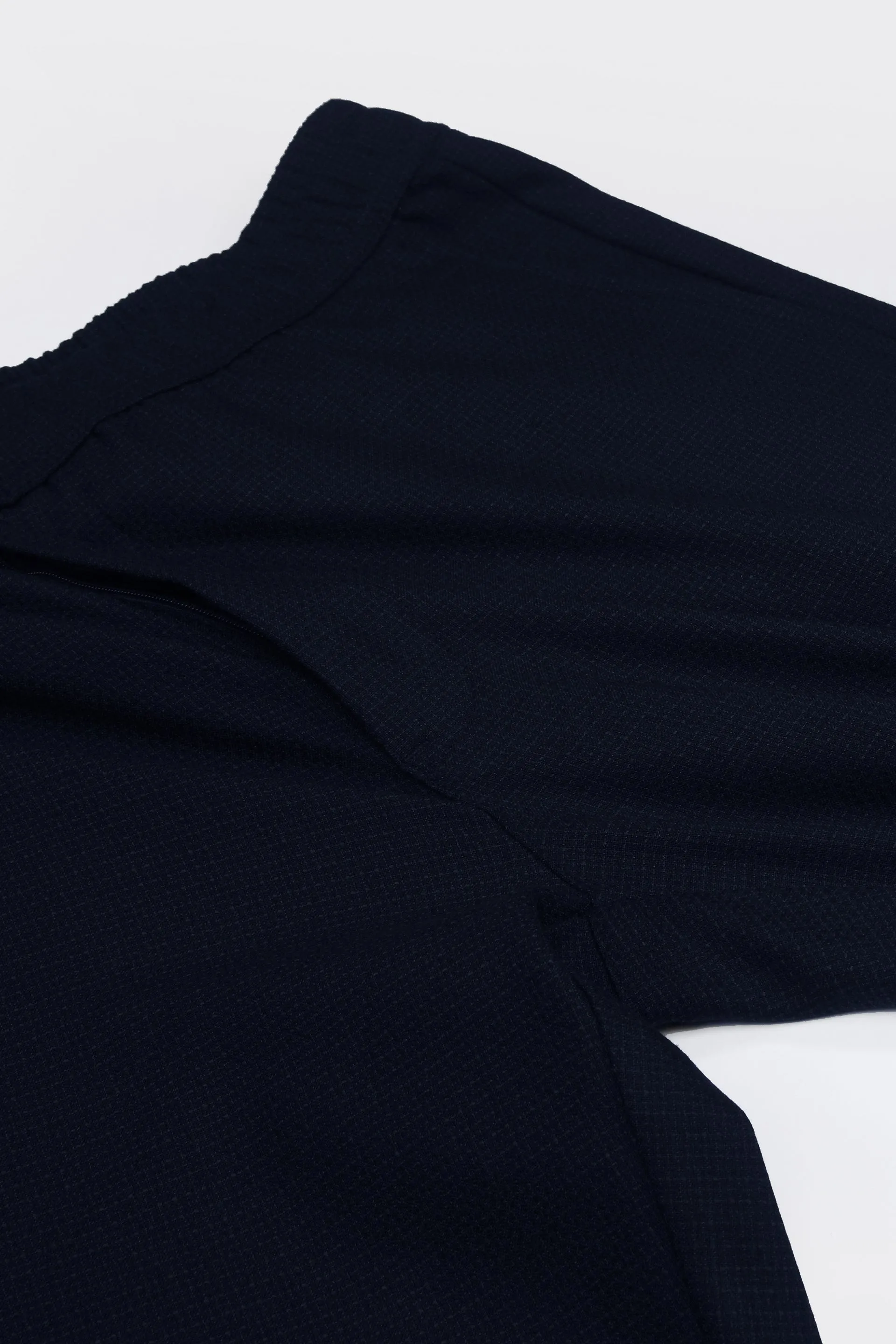 EASY IRON TEXTURED FLEXIWAIST TAILORED TROUSERS IN BLUE