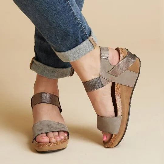 elveswallet Large Size Summer Med Wedge Comfortable Platform Sandals