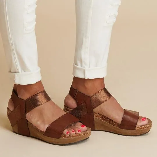 elveswallet Large Size Summer Med Wedge Comfortable Platform Sandals