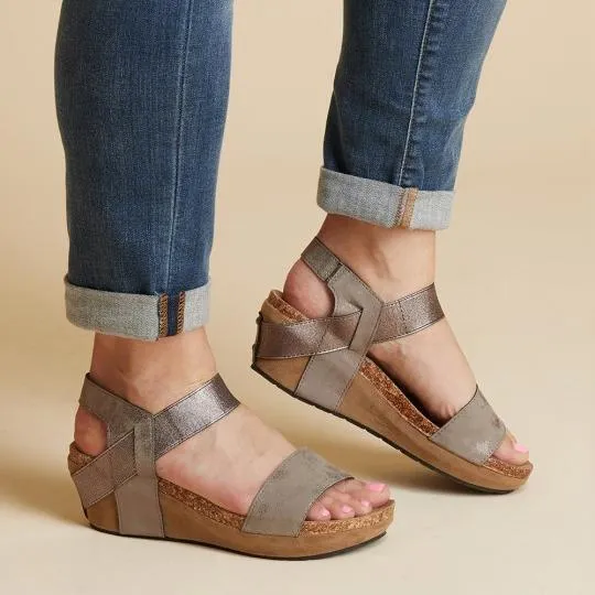 elveswallet Large Size Summer Med Wedge Comfortable Platform Sandals